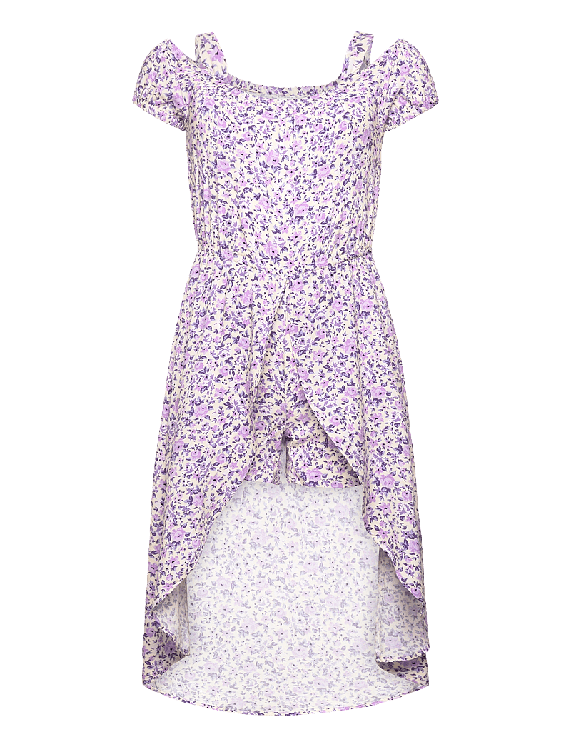 Lindex - Dress high and low with shorts - kurzärmelige freizeitkleider - light lilac - 1