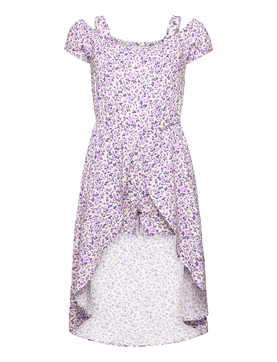 Lindex - Dress high and low with shorts - robes décontractées à manches courtes - light lilac - 1