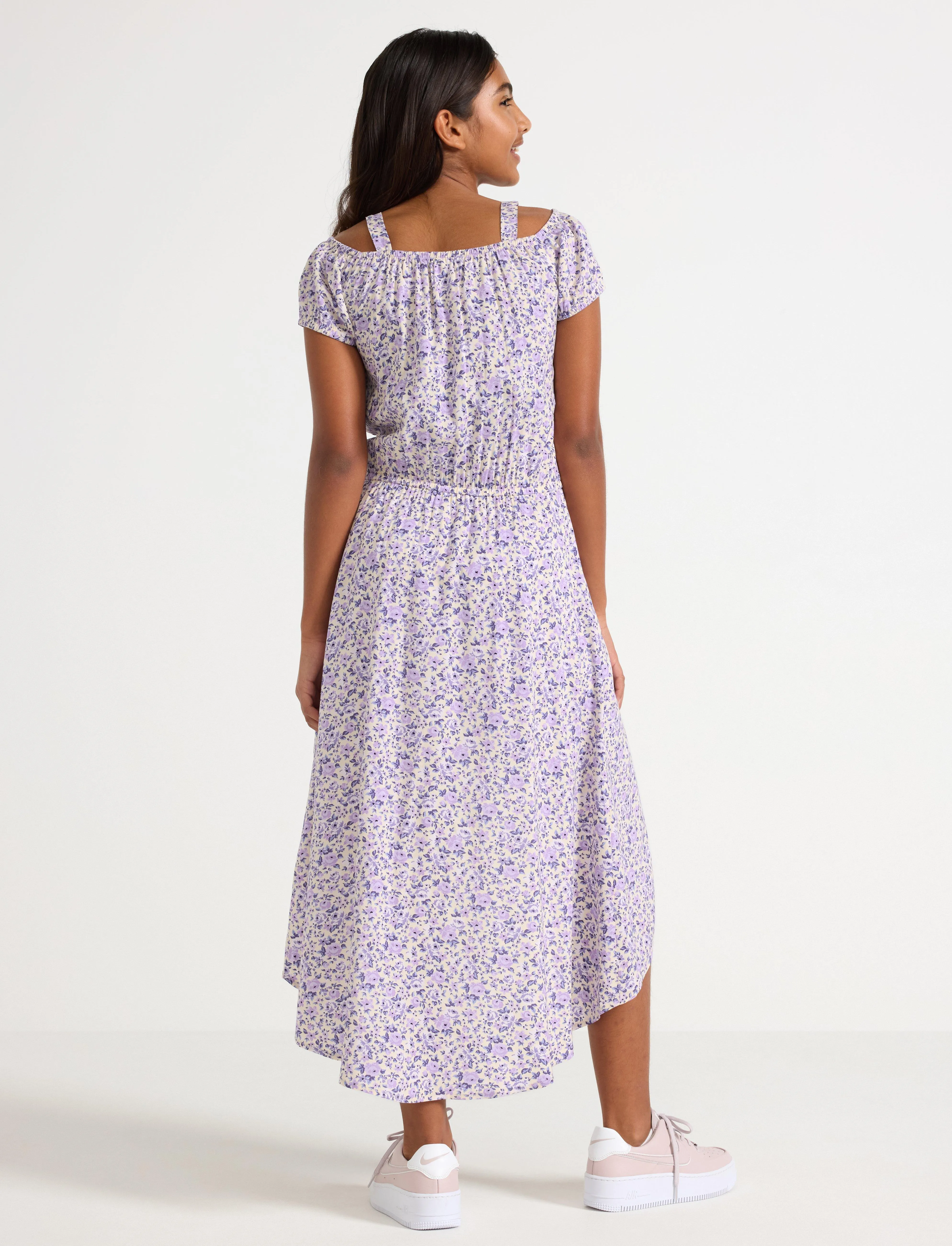 Lindex - Dress high and low with shorts - robes décontractées à manches courtes - light lilac - 3