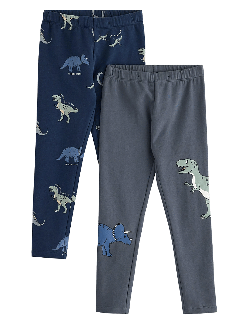 Lindex - Leggings 2 pack Trucks - multipack leggings - dark grey - 0