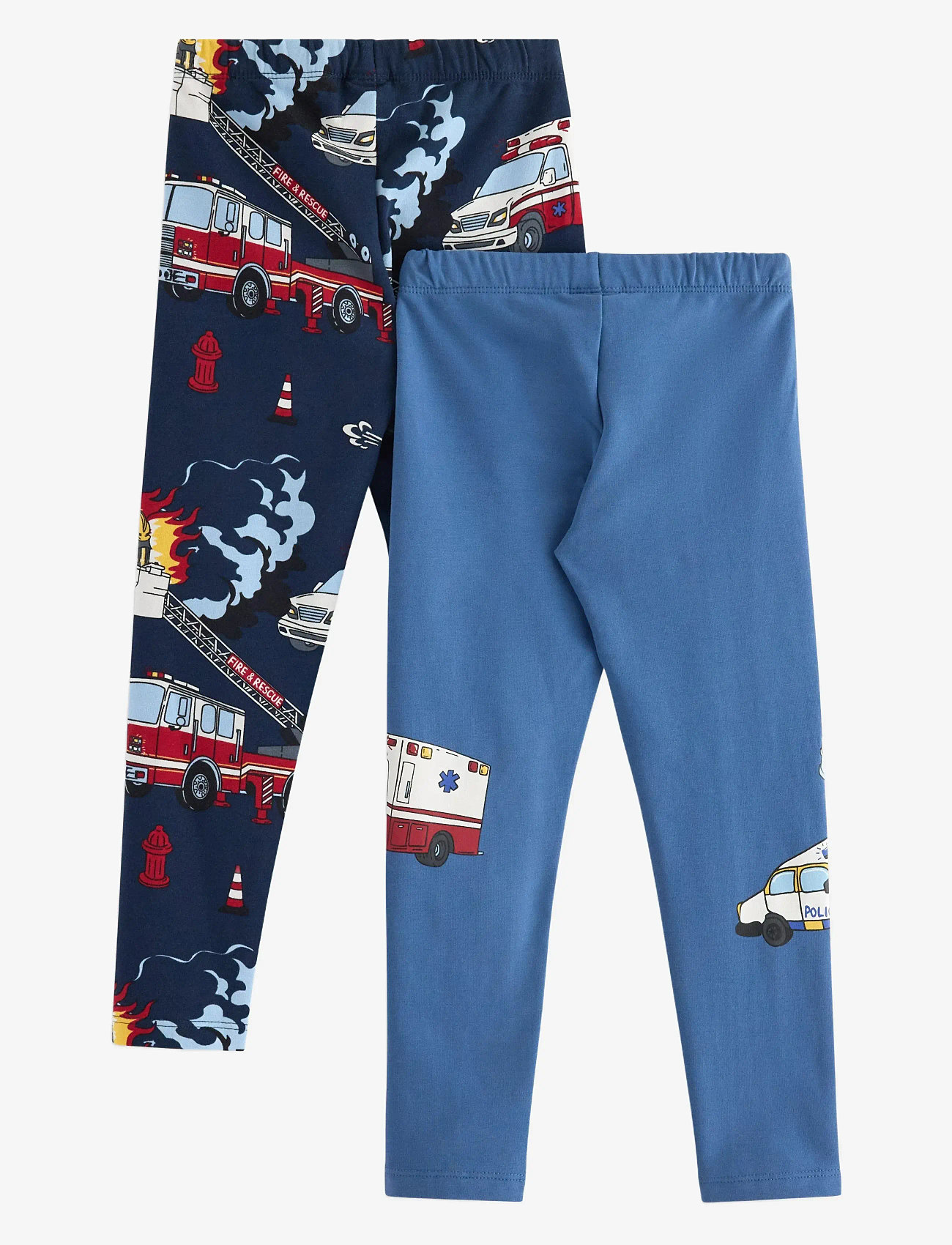 Lindex - Leggings 2 pack Trucks - multipack leggings - light dusty blue - 1