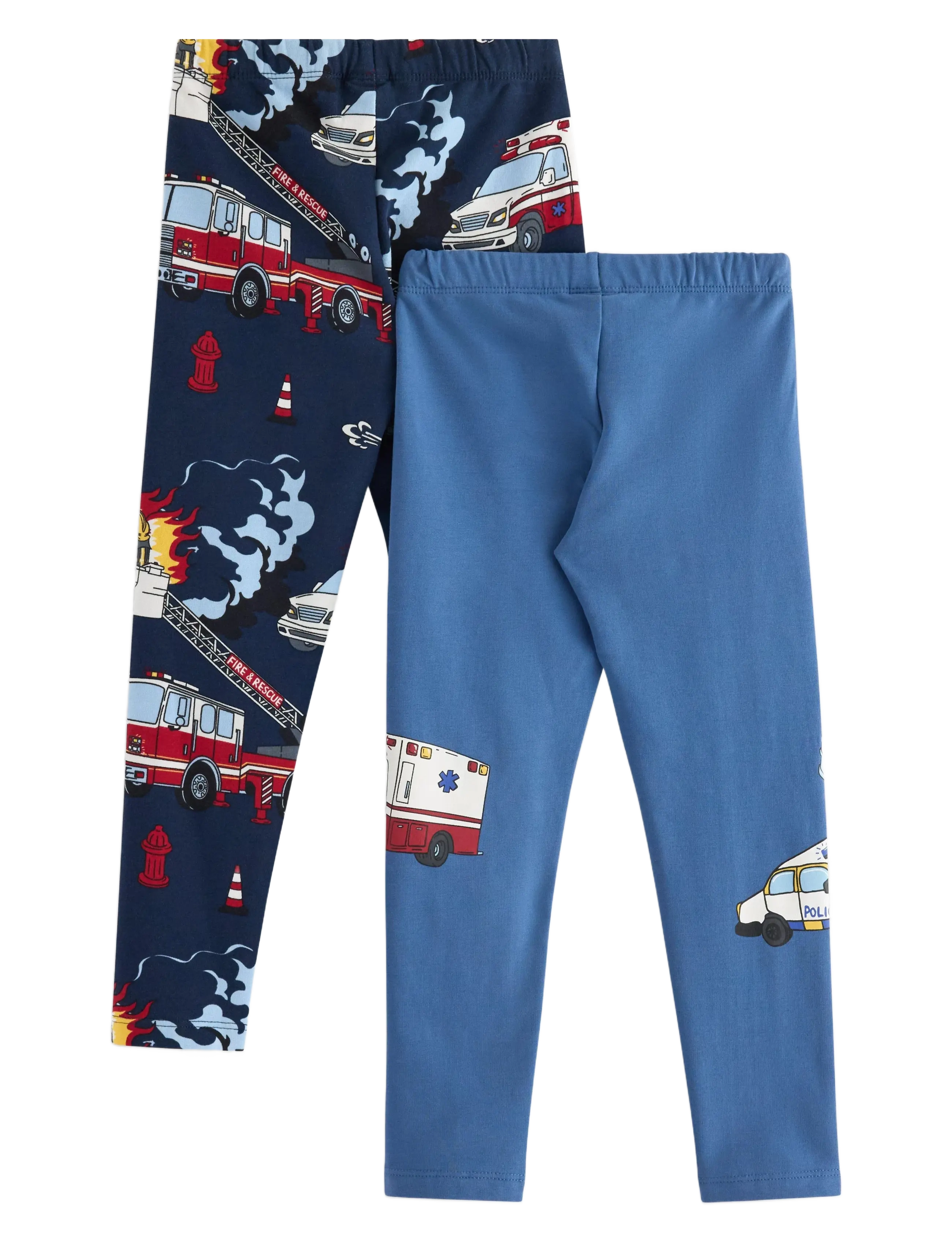 Lindex - Leggings 2 pack Trucks - lowest prices - light dusty blue - 1