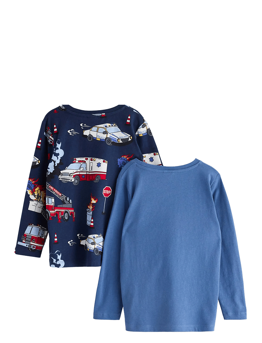 Lindex - Top LS Trucks 2 pack - langærmede t-shirts - light dusty blue - 1