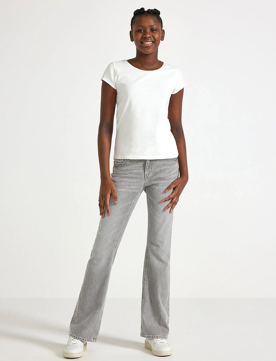Lindex - Trousers denim Freja pockets a - dżinsy typu bootcut - grey - 0
