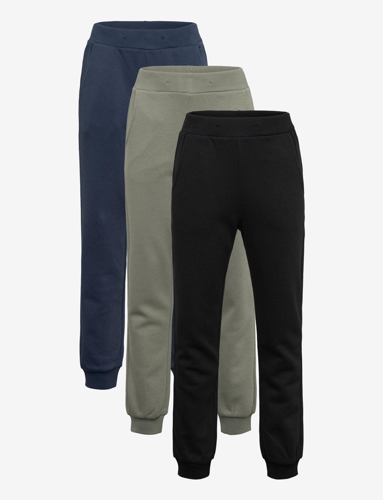 Lindex - Trousers basic 3 pack - sweatpants - dark blue - 0