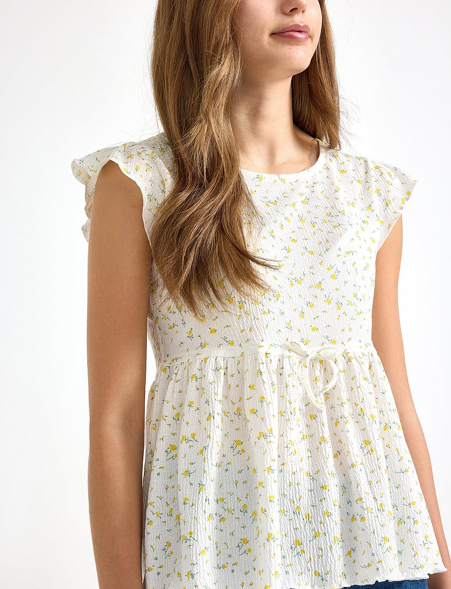 Lindex - Top peplum cute - blusar & tunikor - off white - 4