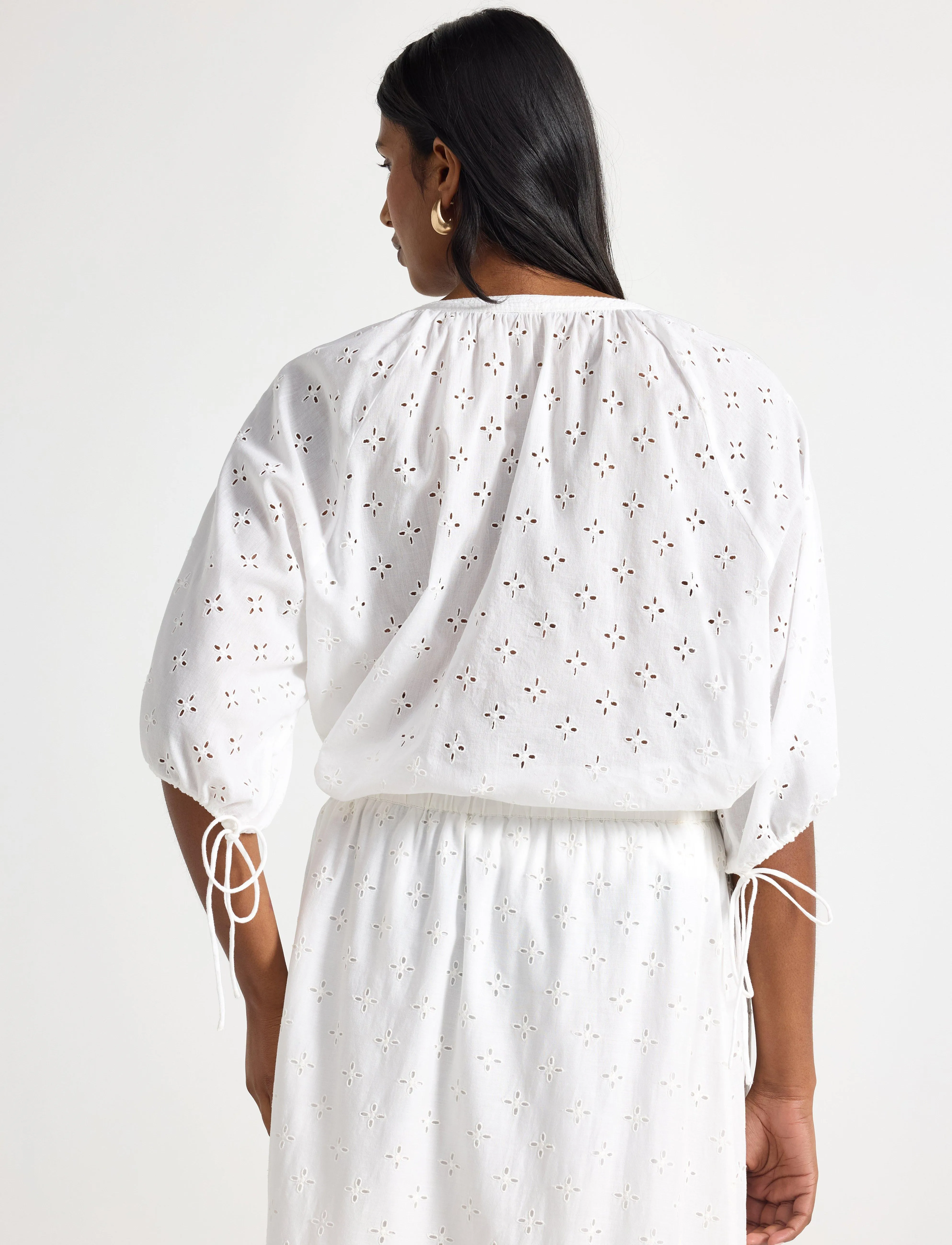 Lindex - Blouse Regina - lühikeste varrukatega pluusid - light white - 3