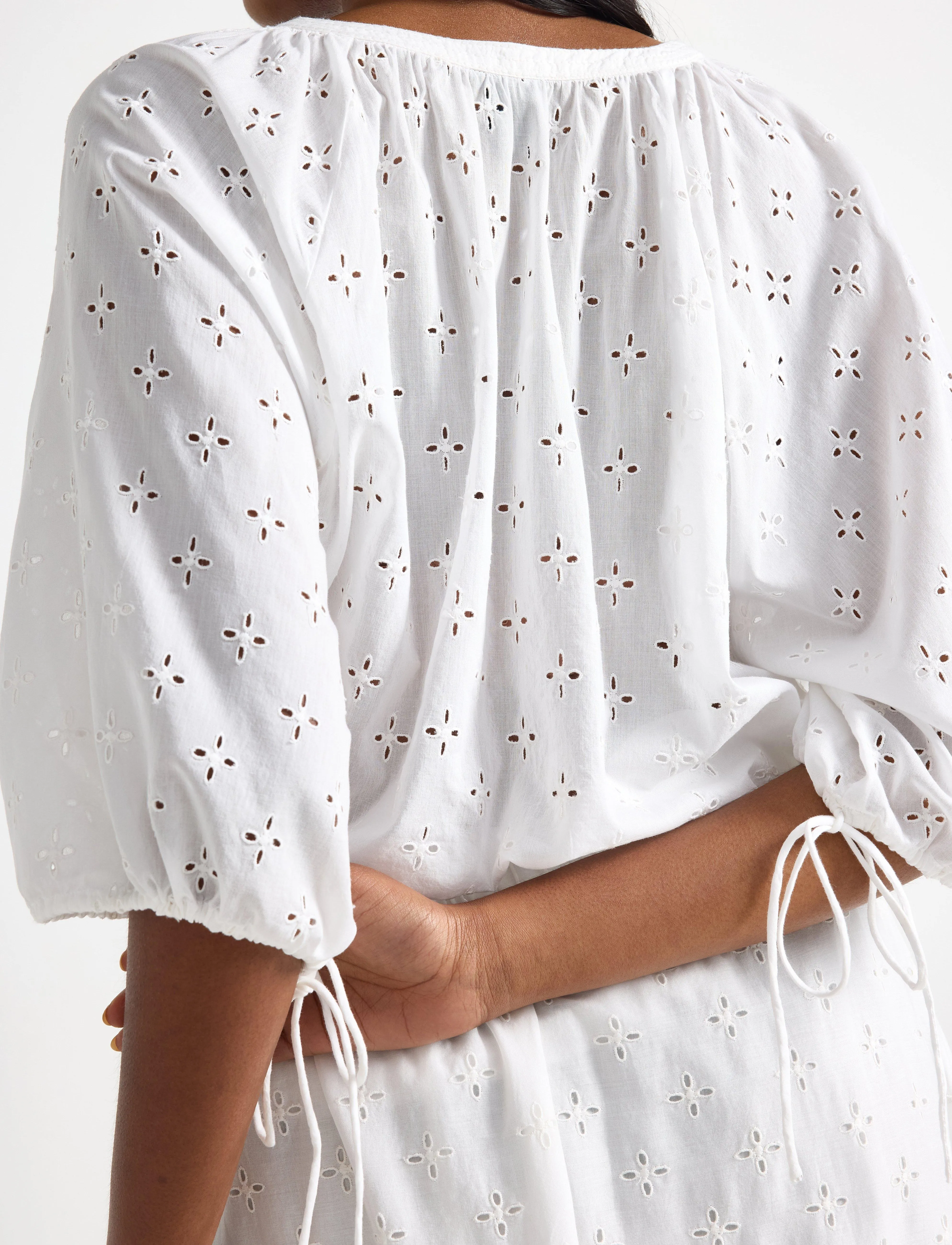 Lindex - Blouse Regina - lühikeste varrukatega pluusid - light white - 4