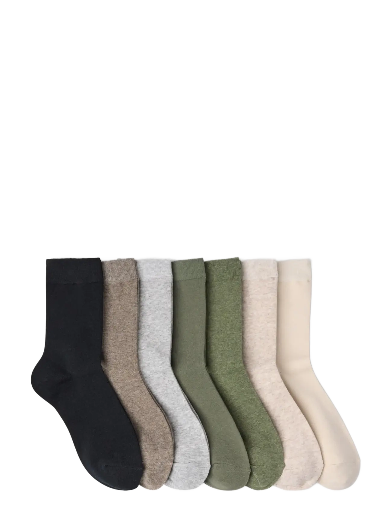 Lindex - 7-pack socks - dark khaki - 1