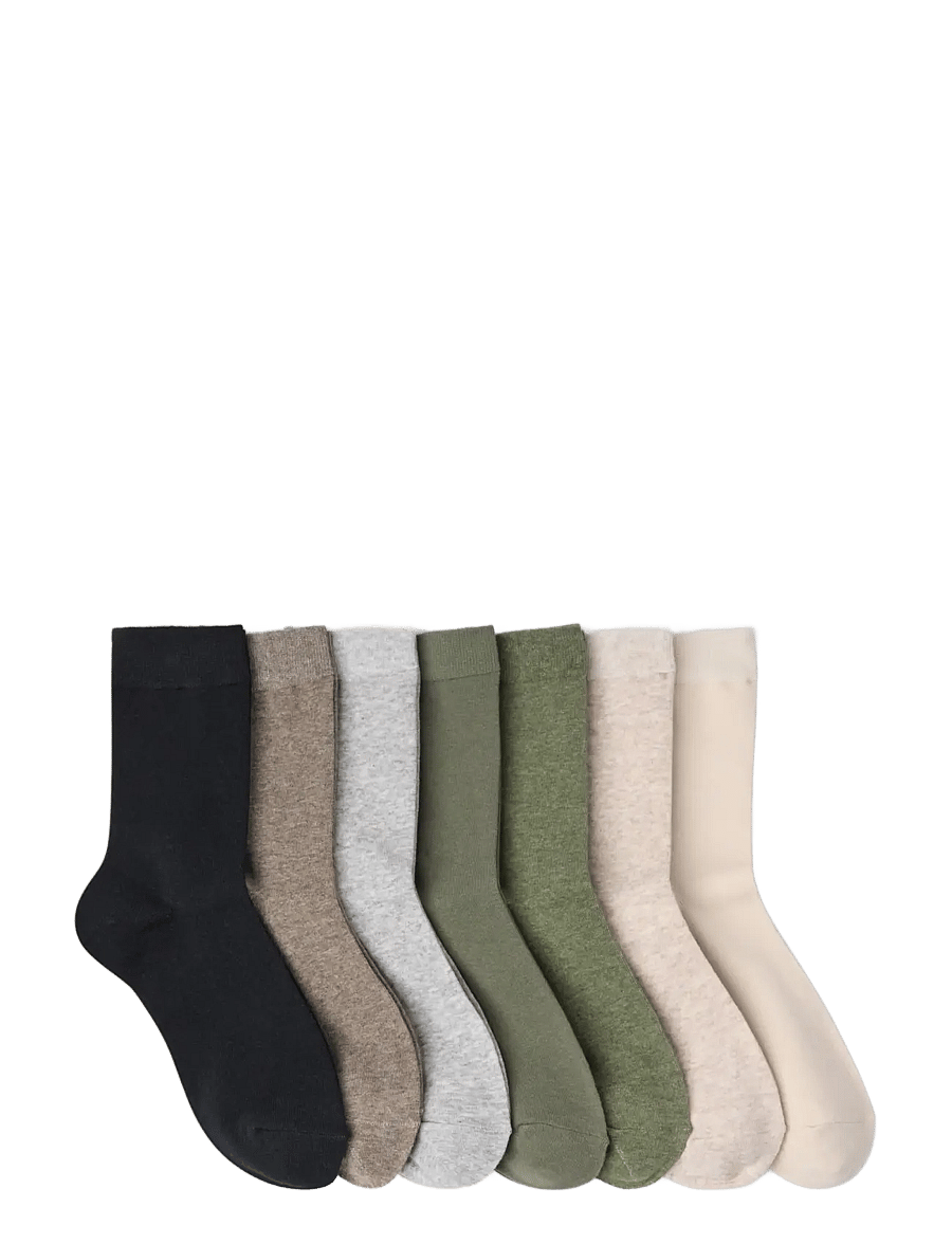 Lindex - 7-pack socks - parastas zeķes - dark khaki - 1