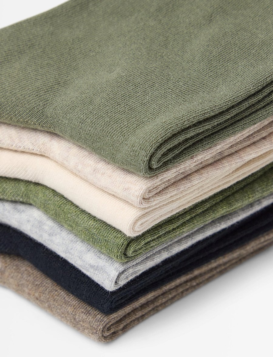 Lindex - 7-pack socks - parastas zeķes - dark khaki - 2