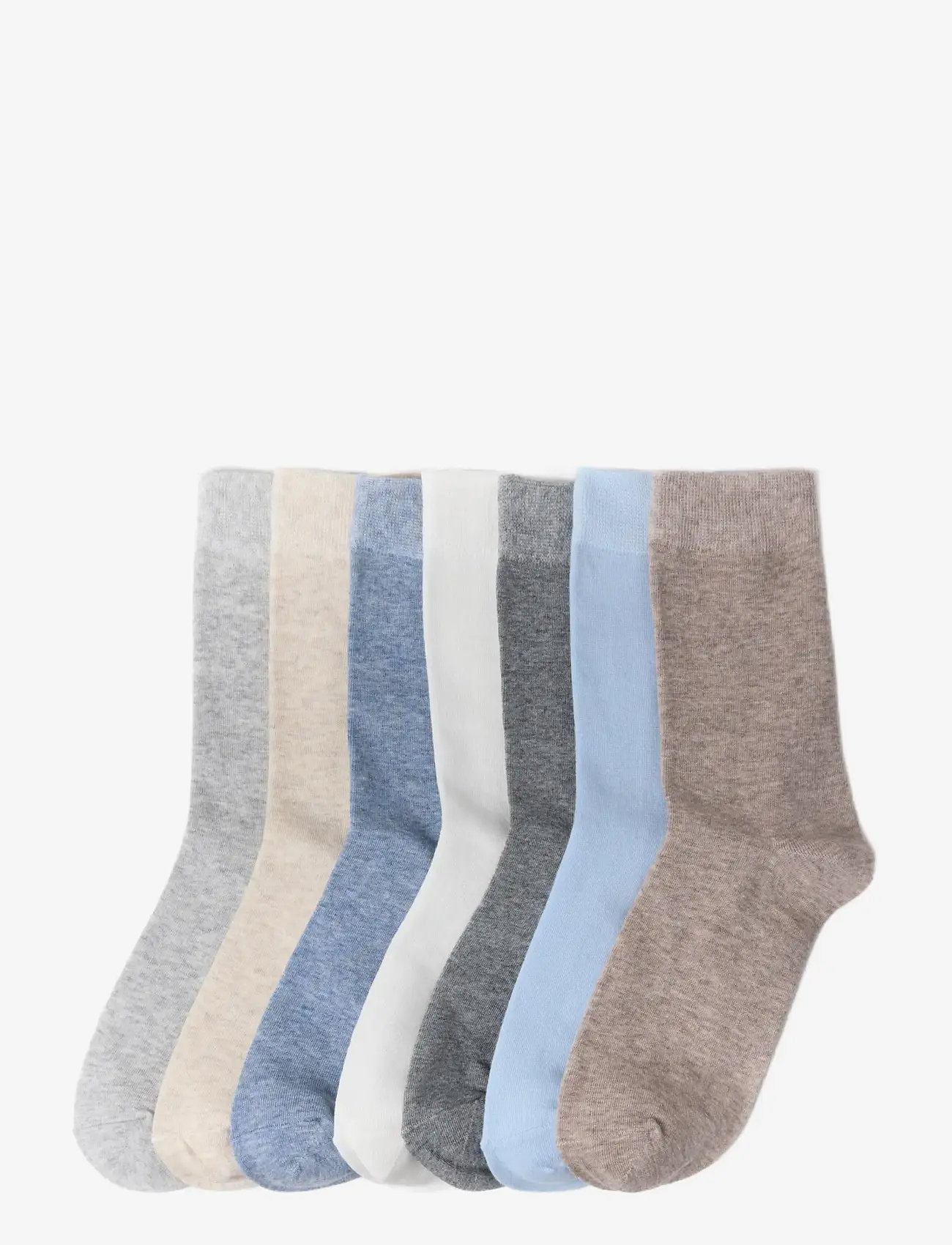 Lindex - Sock 7 p blue neutral colours - vanliga strumpor - light blue - 0