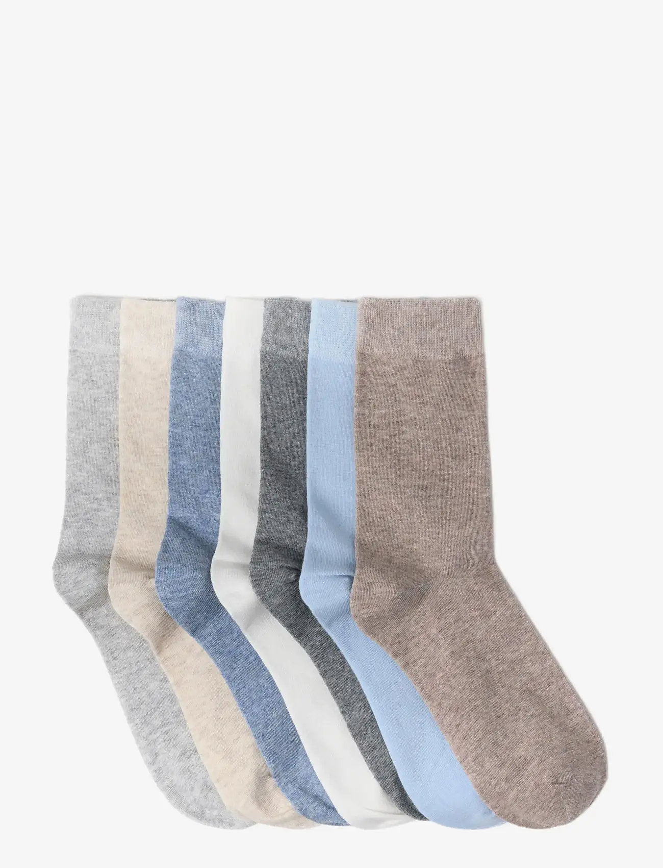 Lindex - Sock 7 p blue neutral colours - vanliga strumpor - light blue - 1