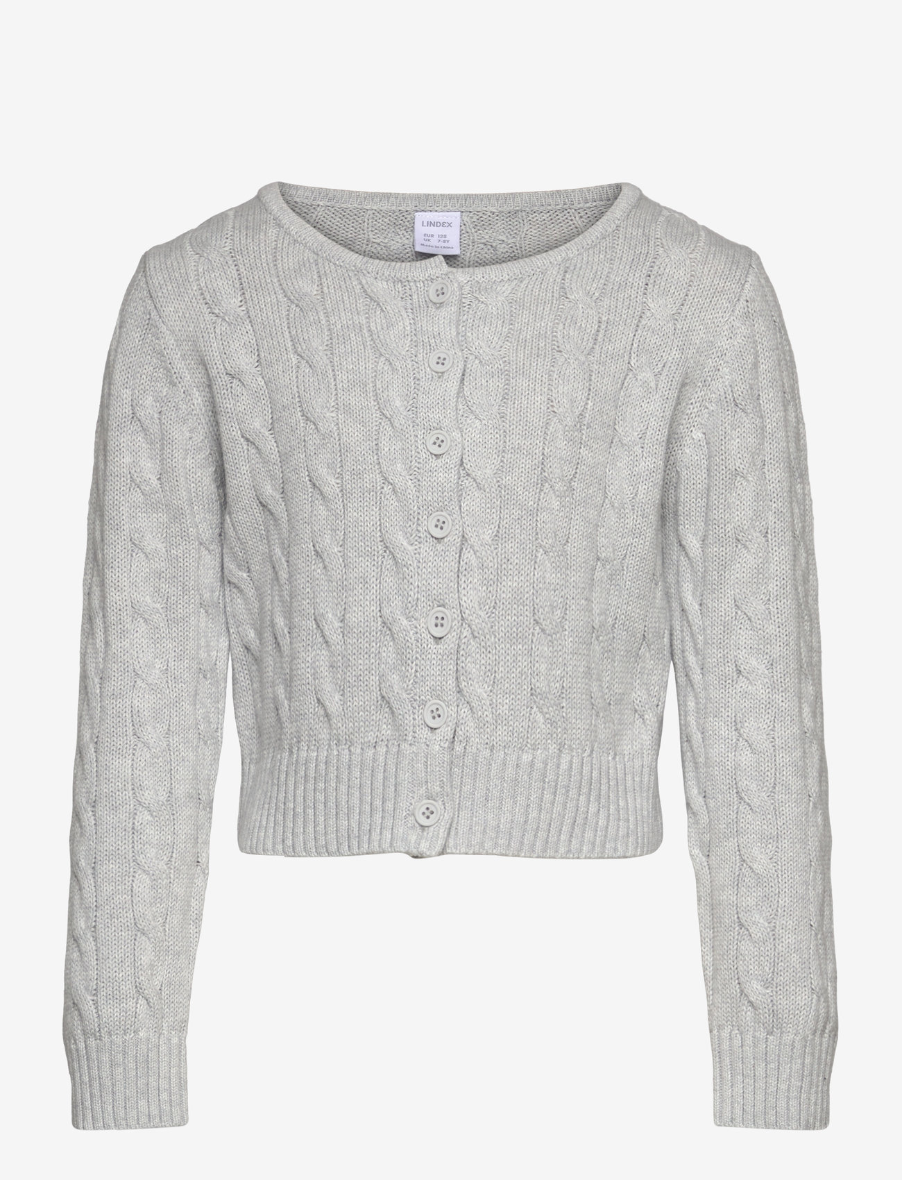 Lindex - Cardigan with cabels - cardigans - light grey melange - 1