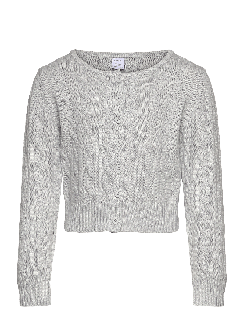 Lindex - Cardigan with cabels - cardigans - light grey melange - 1