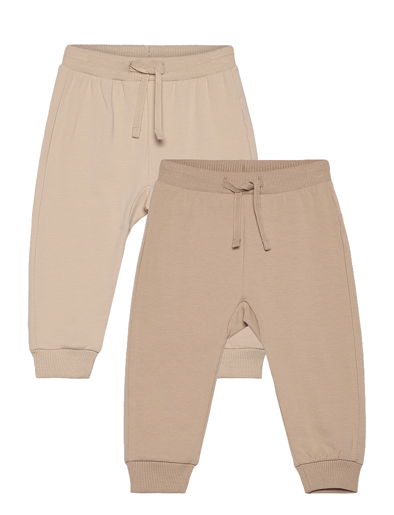 Lindex - Trousers face at back 2 pack - beige - 0