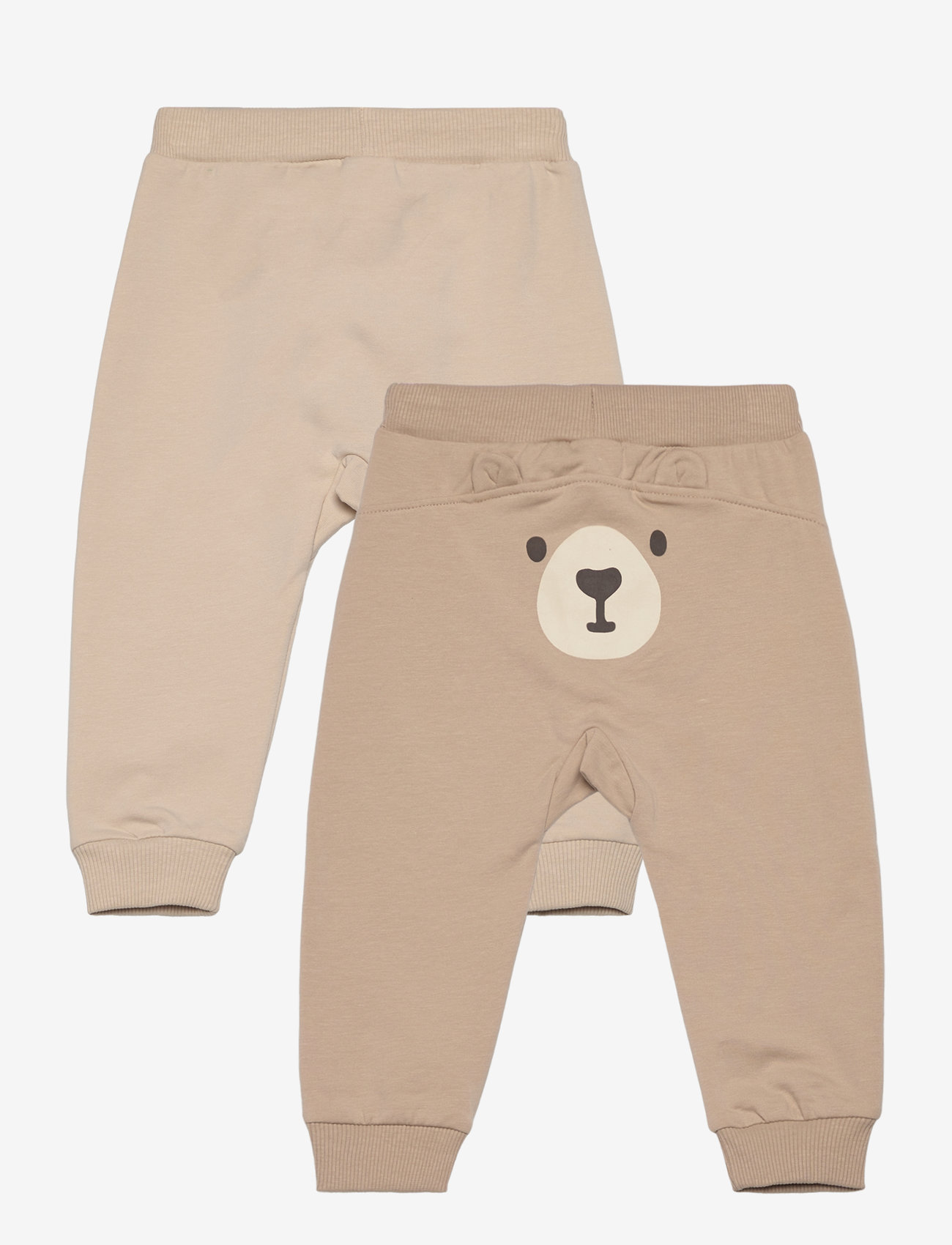 Lindex - Trousers face at back 2 pack - autumn clothing - beige - 1