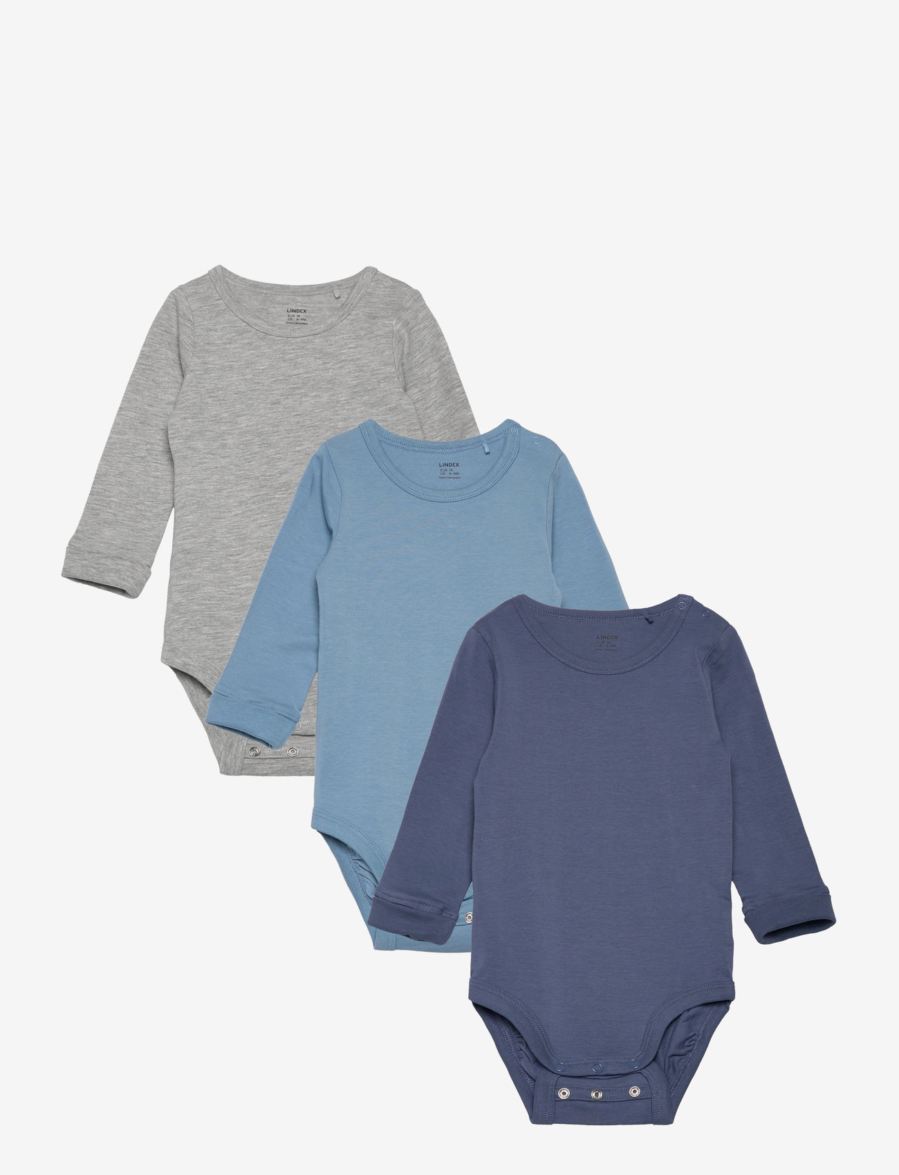 Lindex - Body basic 3 pack - julegaver til børnene - light blue - 0