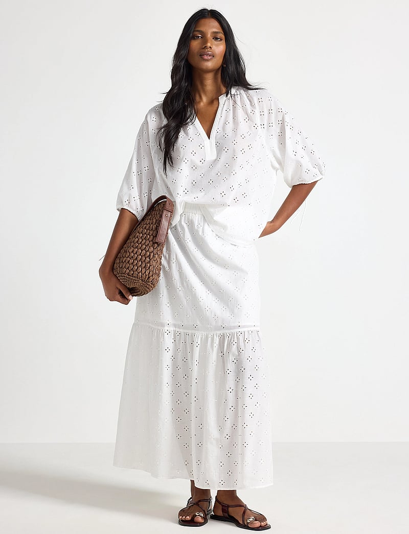 Lindex - Skirt Regina - maxi nederdele - light white - 0