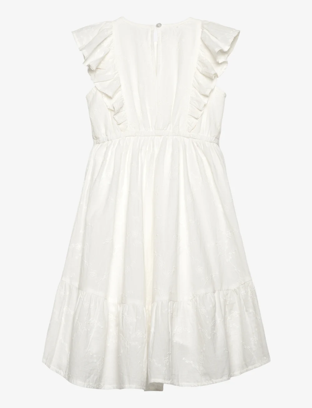 Lindex - dress high low ao embroidery - festkjoler - light dusty white - 1