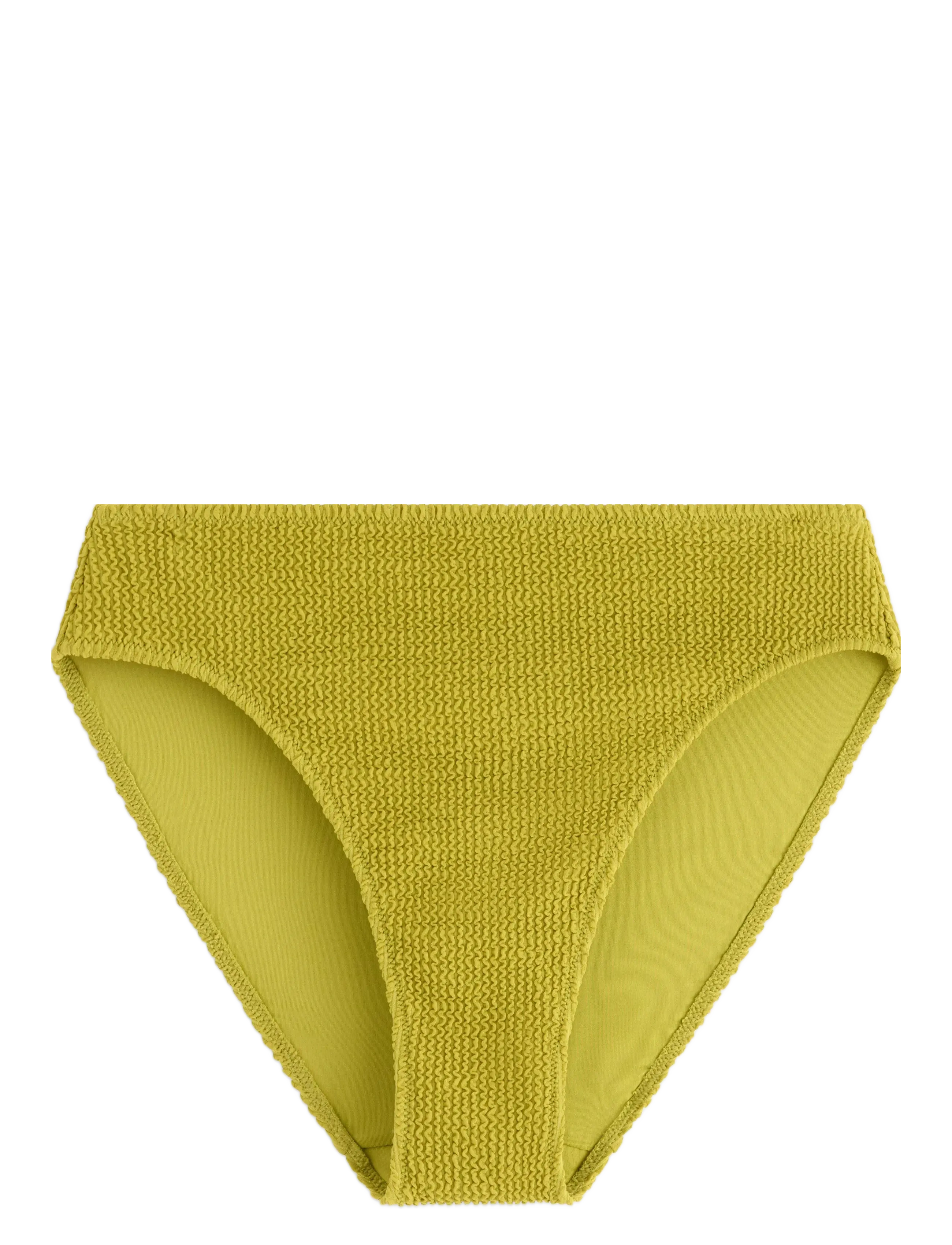 Lindex Brief Bikini High Hanna Crepe, Kvinder, Højtaljede Bikinitrusser, Grøn, Str: XL