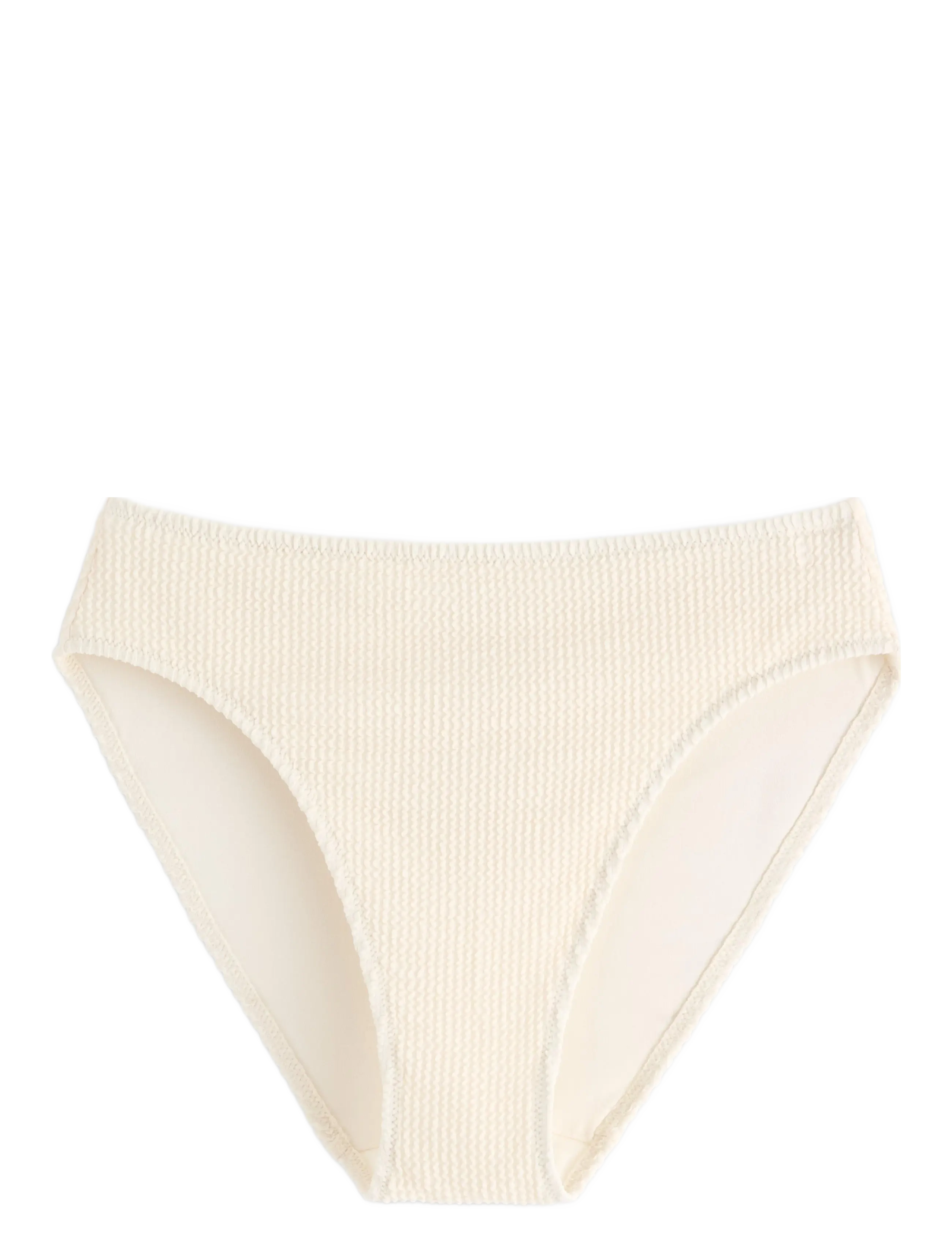 Lindex Brief Bikini High Hanna Crepe - Kläder - LIGHT WHITE / beige