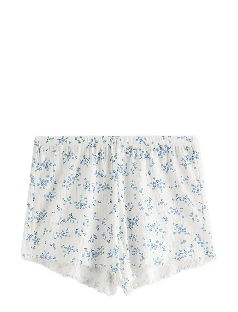 Lindex - Shorts pointelle with lettuce - lühikesed püksid - blue - 1