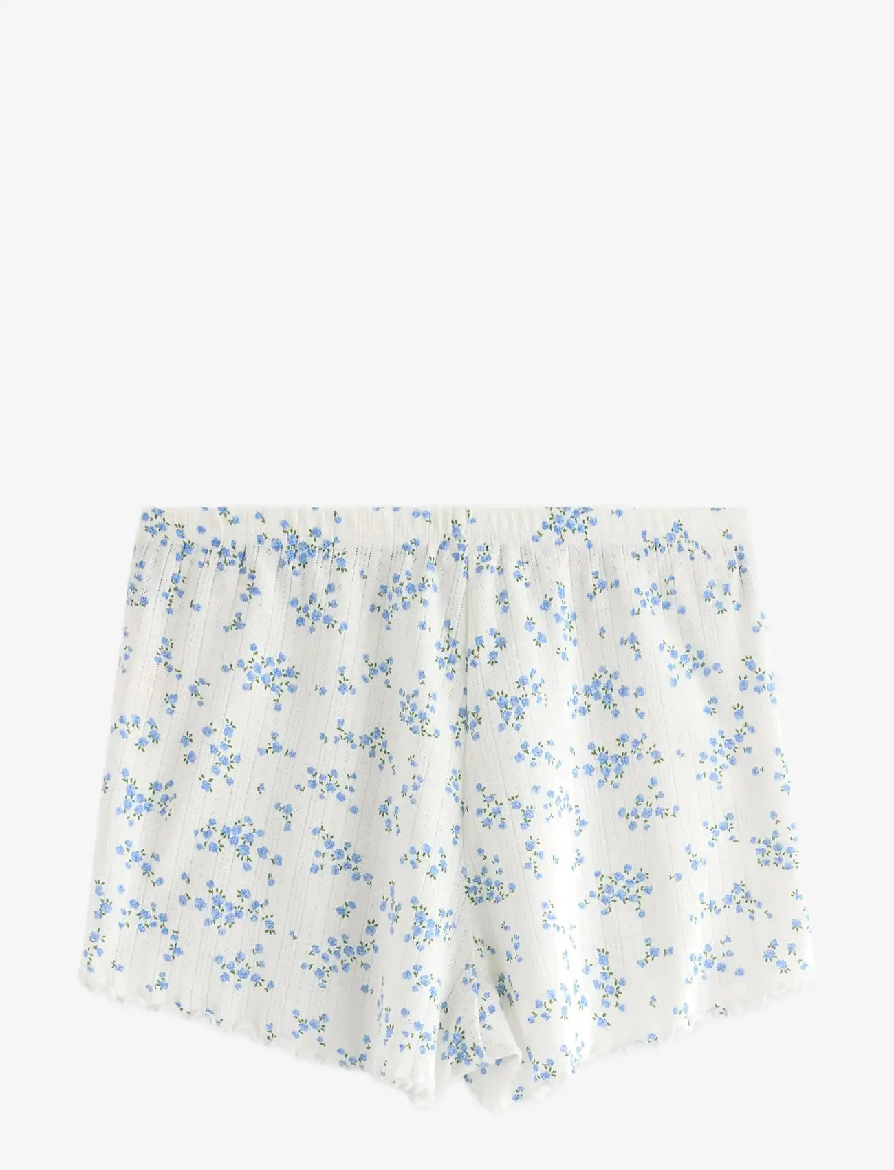 Lindex - Shorts pointelle with lettuce - lühikesed püksid - blue - 2