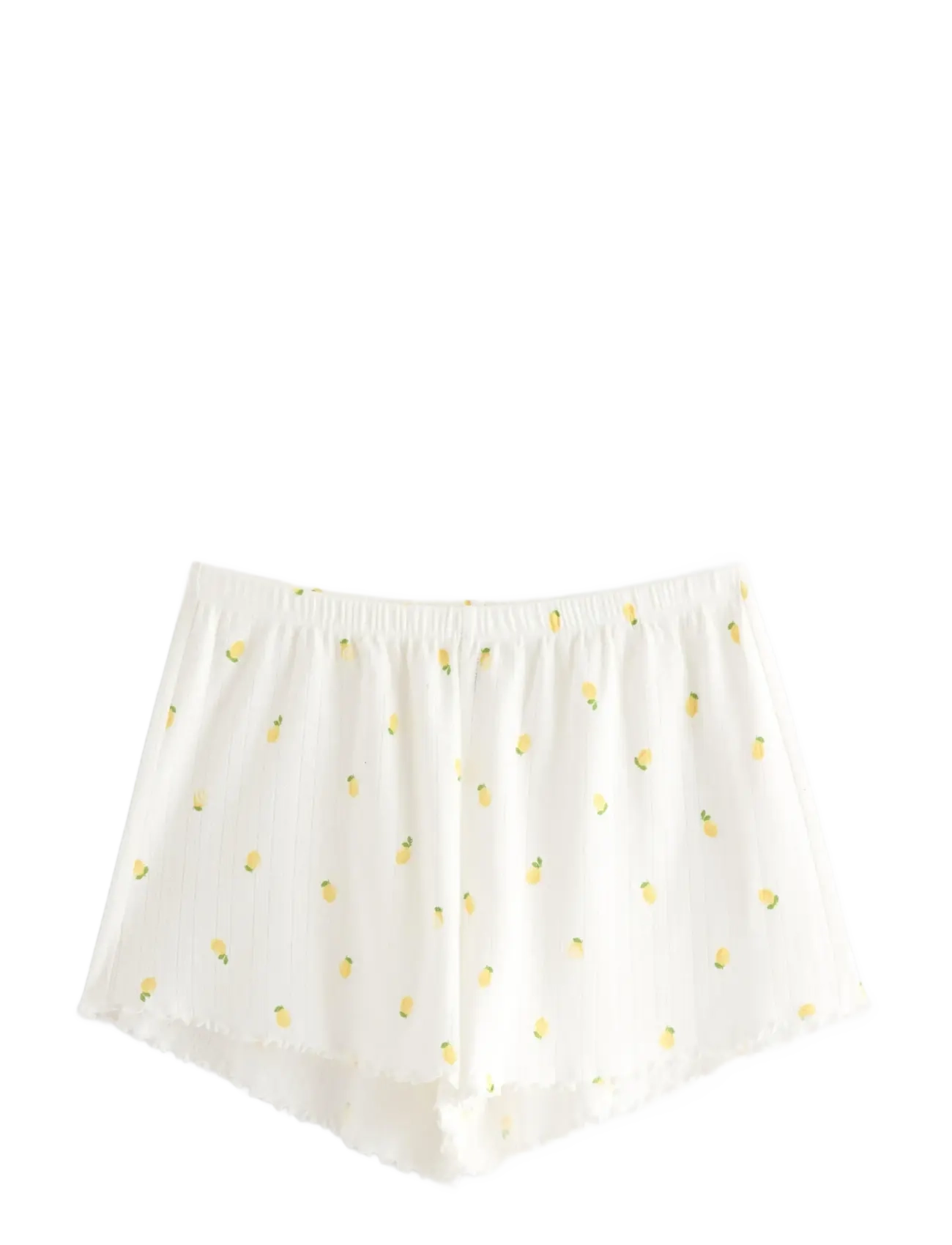 LINDEX Pyjama Shorts In Pointelle Cream - XXL - Damen