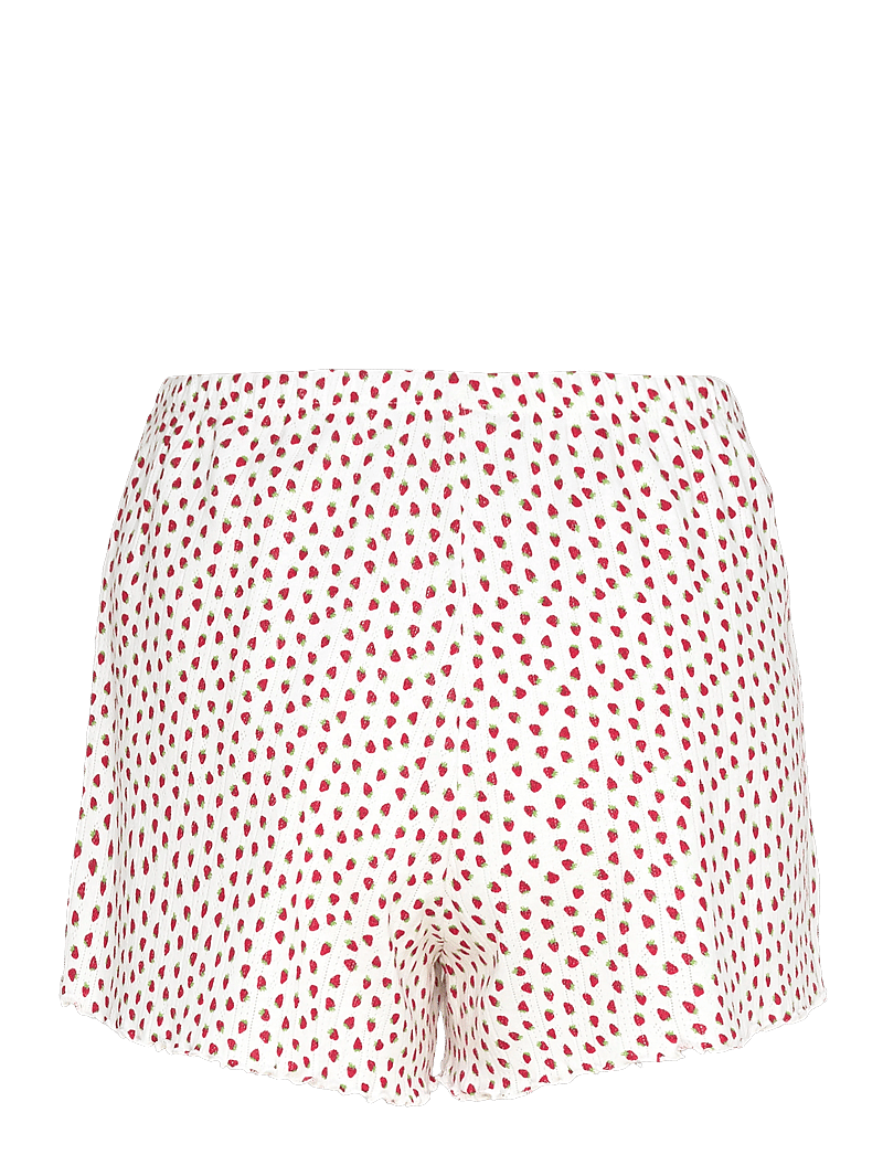 Lindex - Shorts pointelle with lettuce - shorts - light white - 2