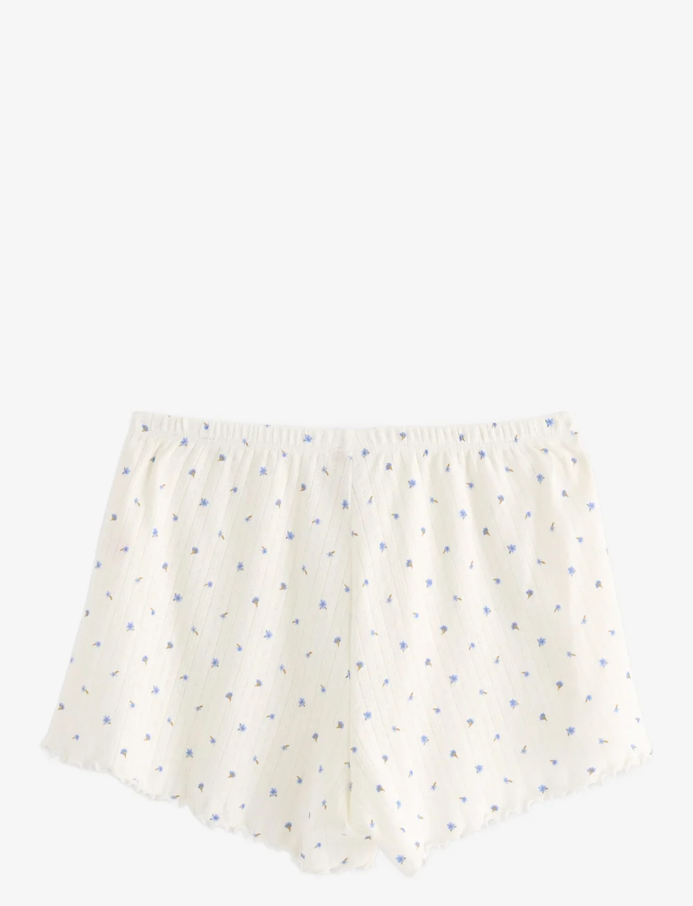 Lindex - Shorts pointelle with lettuce - shorts - off white - 2