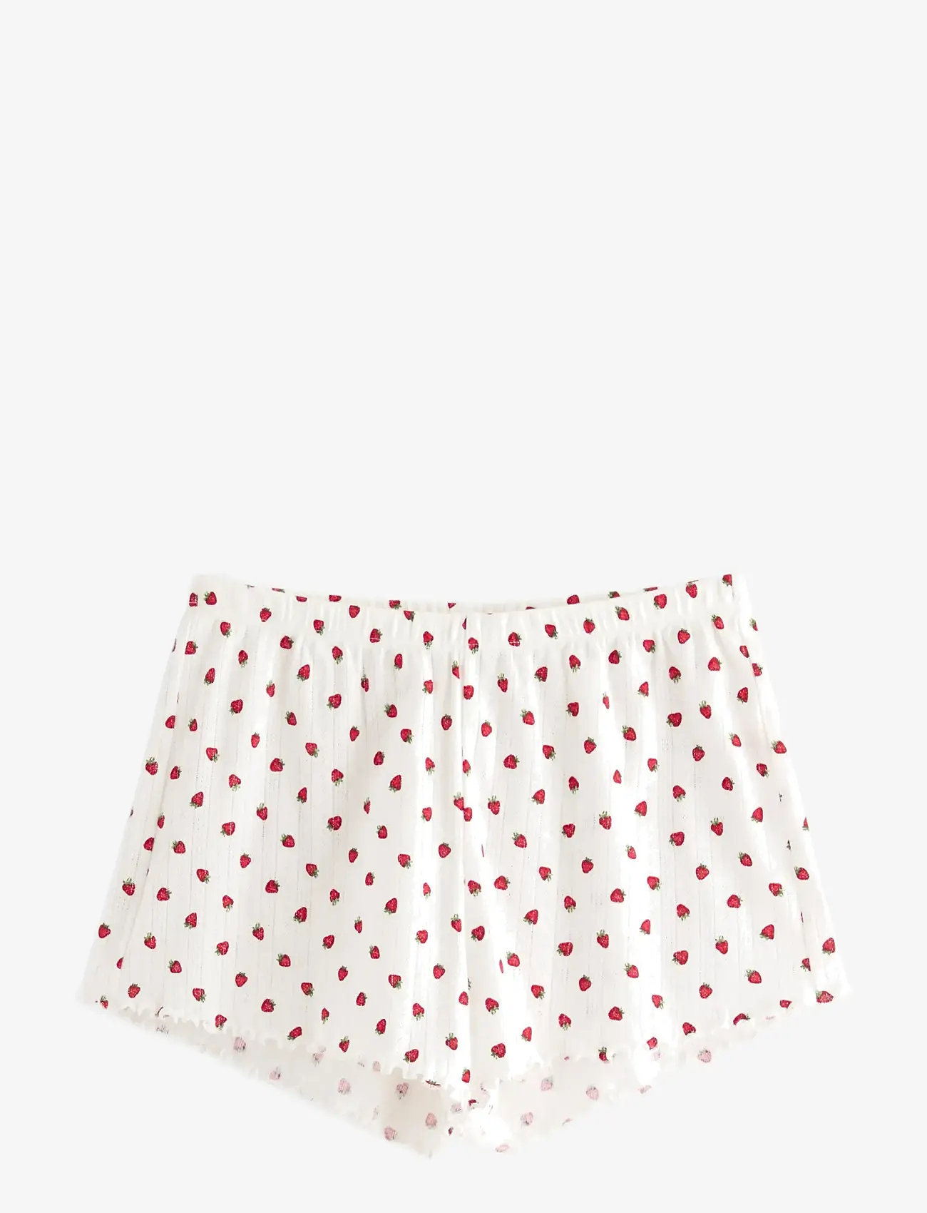 Lindex - Pyjama shorts in pointelle - natshorts - red - 1