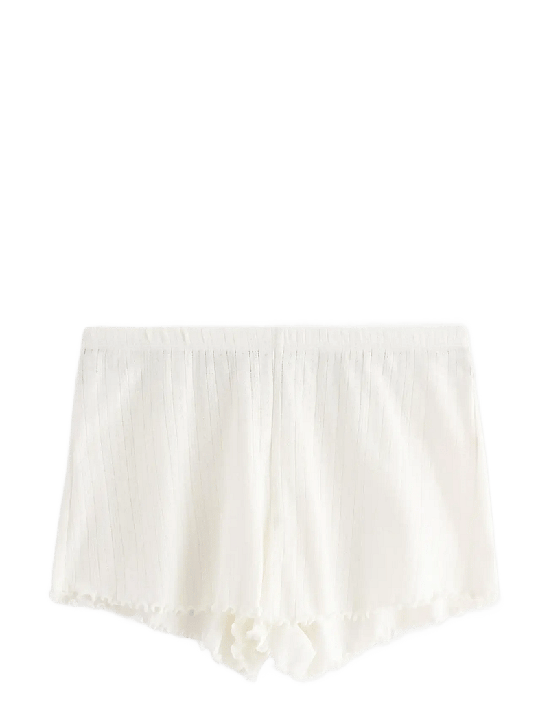 Lindex - Shorts pointelle with lettuce - natshorts - white - 1