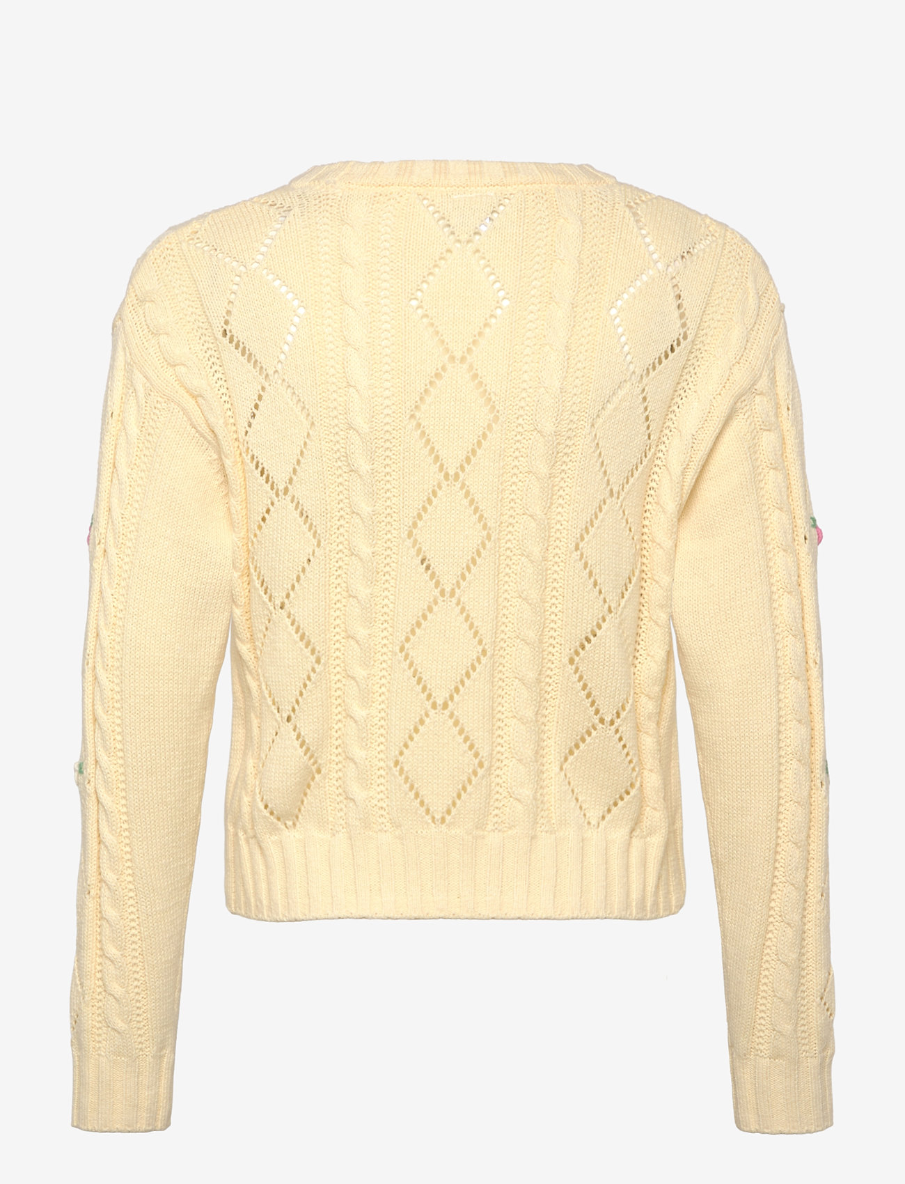 Lindex - Sweater pointelle flowers - džemprid - light yellow - 1
