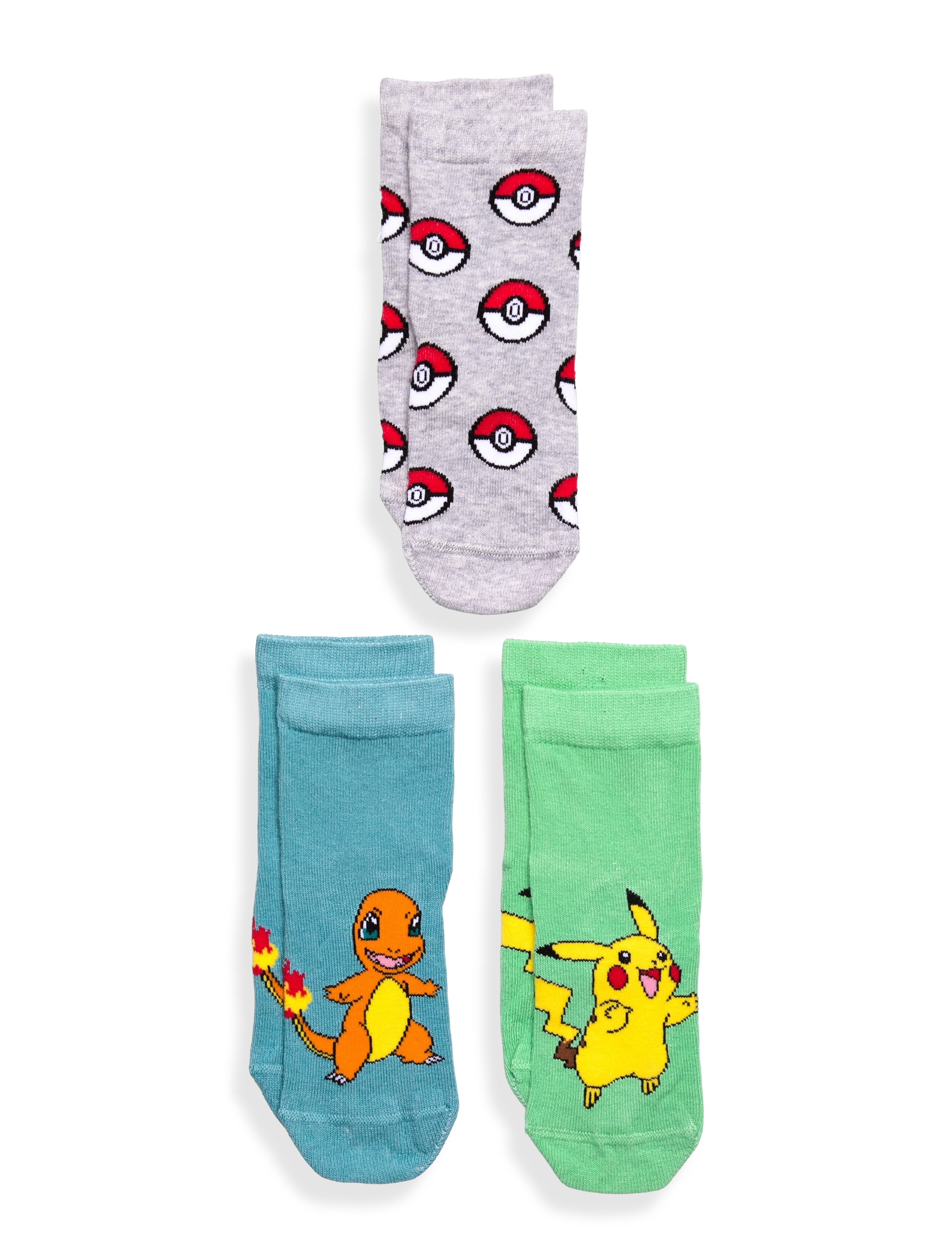Lindex Sock 3 p Pokemon - Strumpor - LIGHT DUSTY TURQUOISE / grey