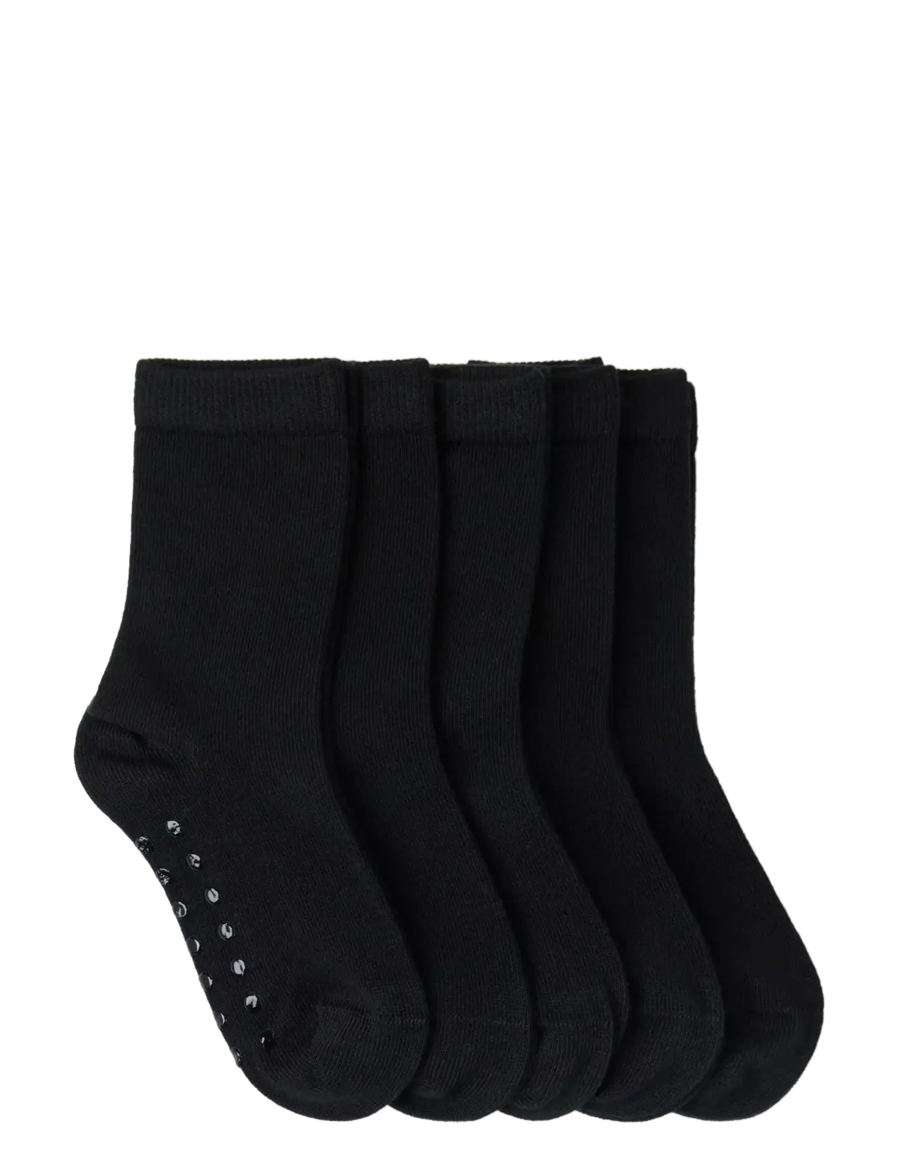 Lindex - Sock 5 p SB solid antislip - socken & strumpfhosen - black - 1