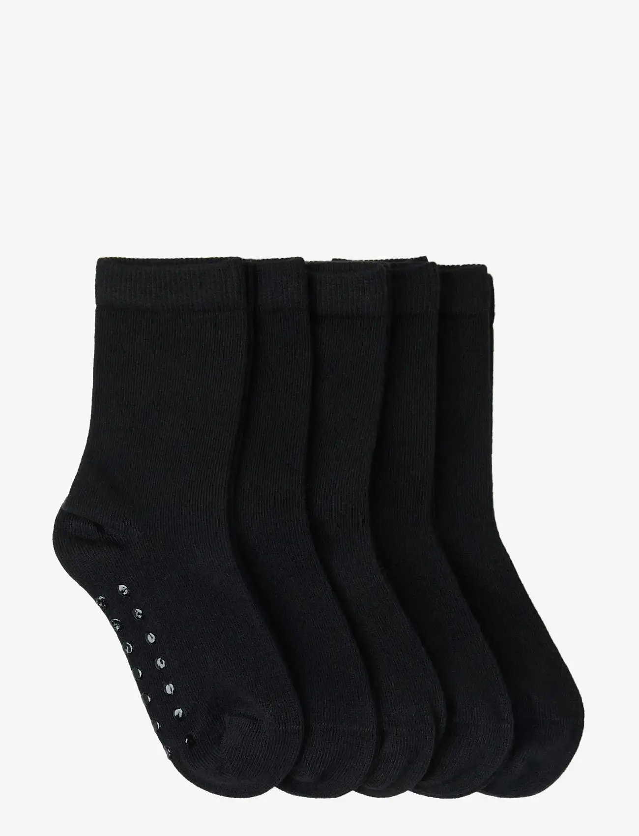 Lindex - 5-pack socks with anti-slip - sokid - black - 1