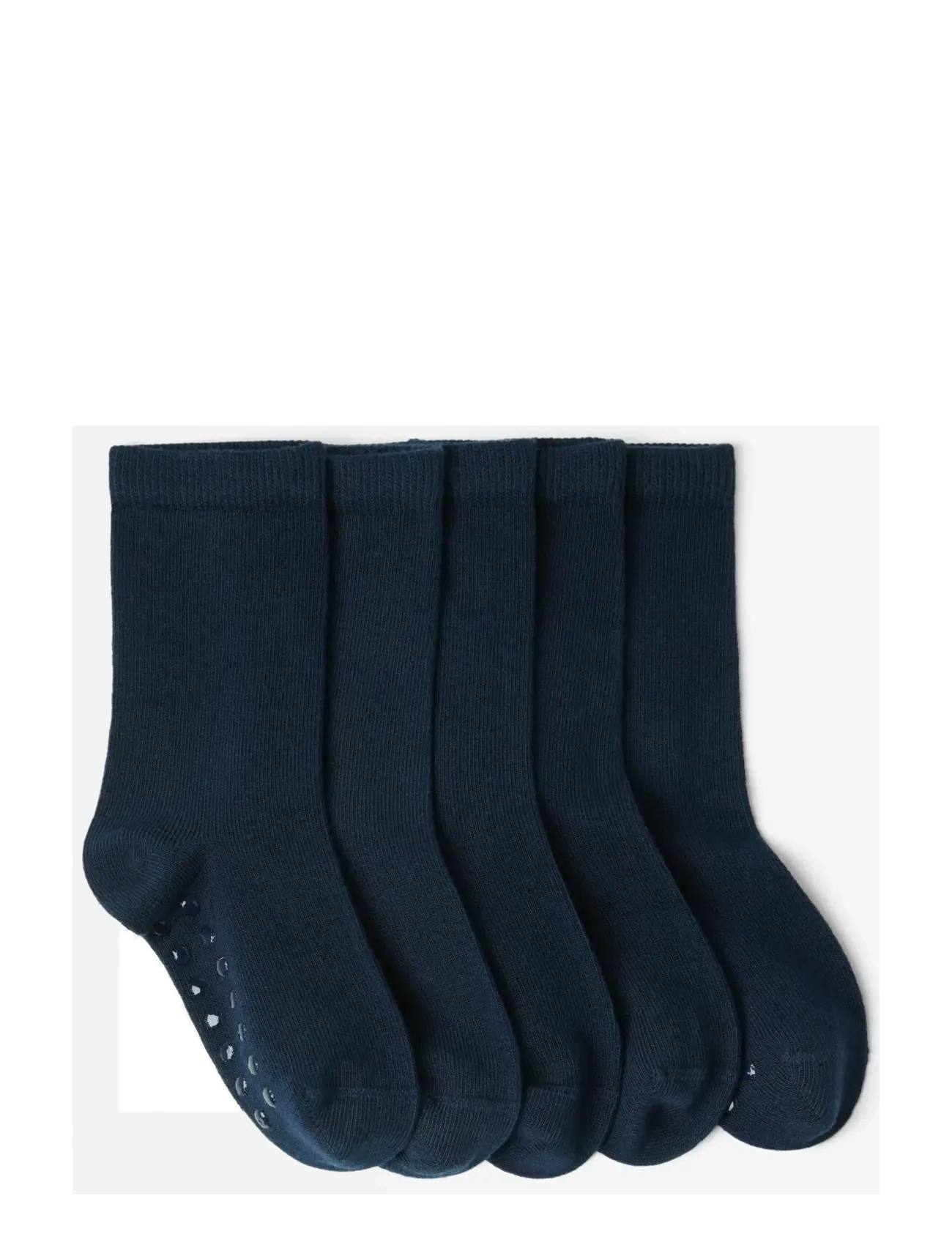 Lindex - Sock 5 p SB solid antislip - sokid - navy - 1