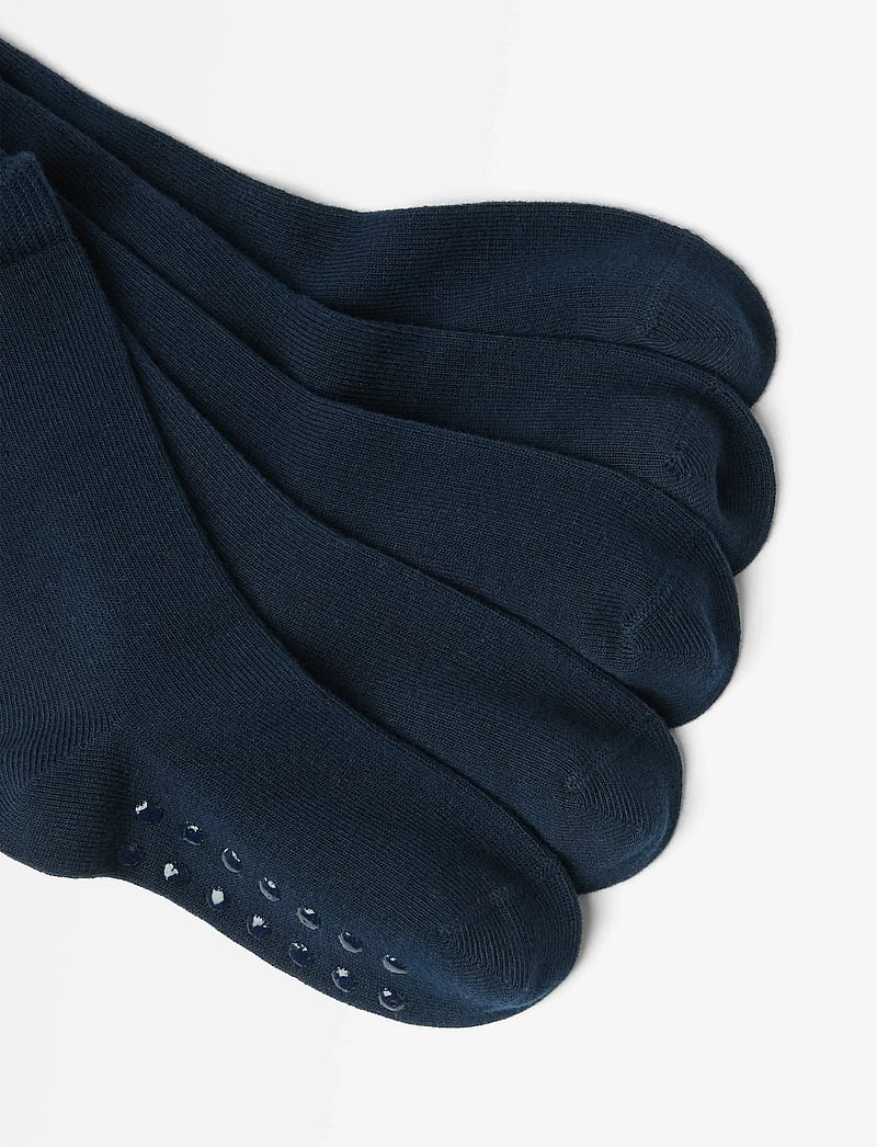 Lindex - Sock 5 p SB solid antislip - strømper - navy - 2