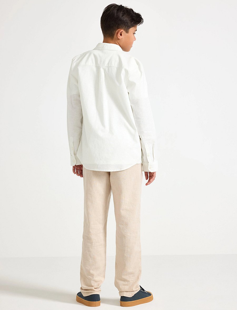 Lindex - Trousers Staffan linen blend - bukser - beige - 3