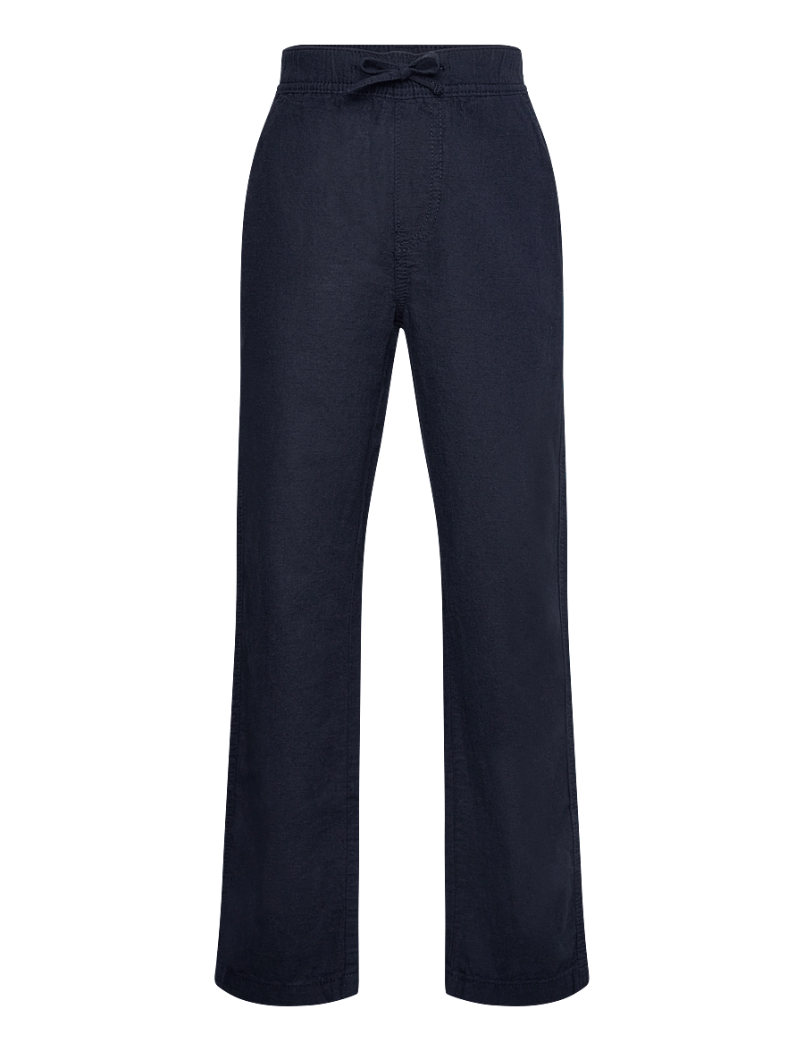 Lindex - Trousers Staffan linen blend - bukser - dark navy - 0