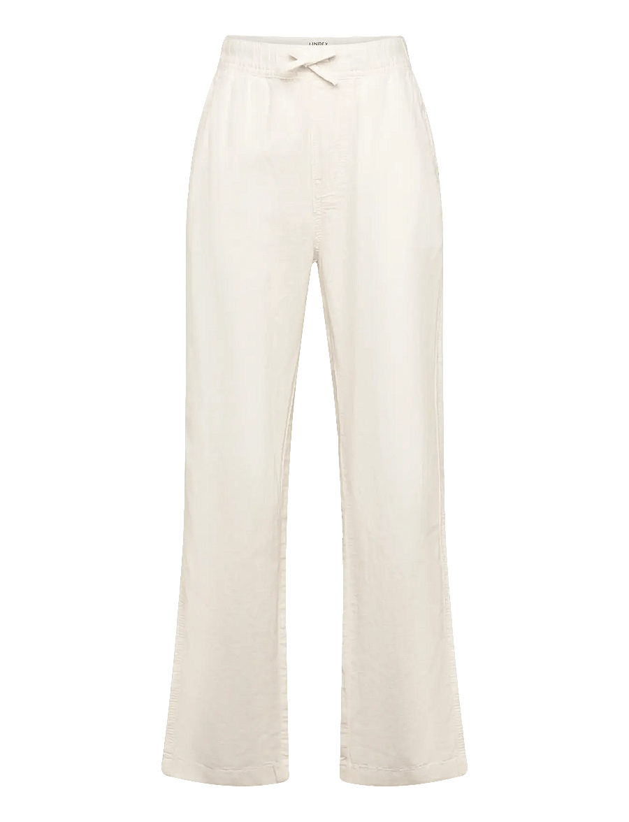 Lindex - Trousers Staffan linen blend - bukser - off white - 0