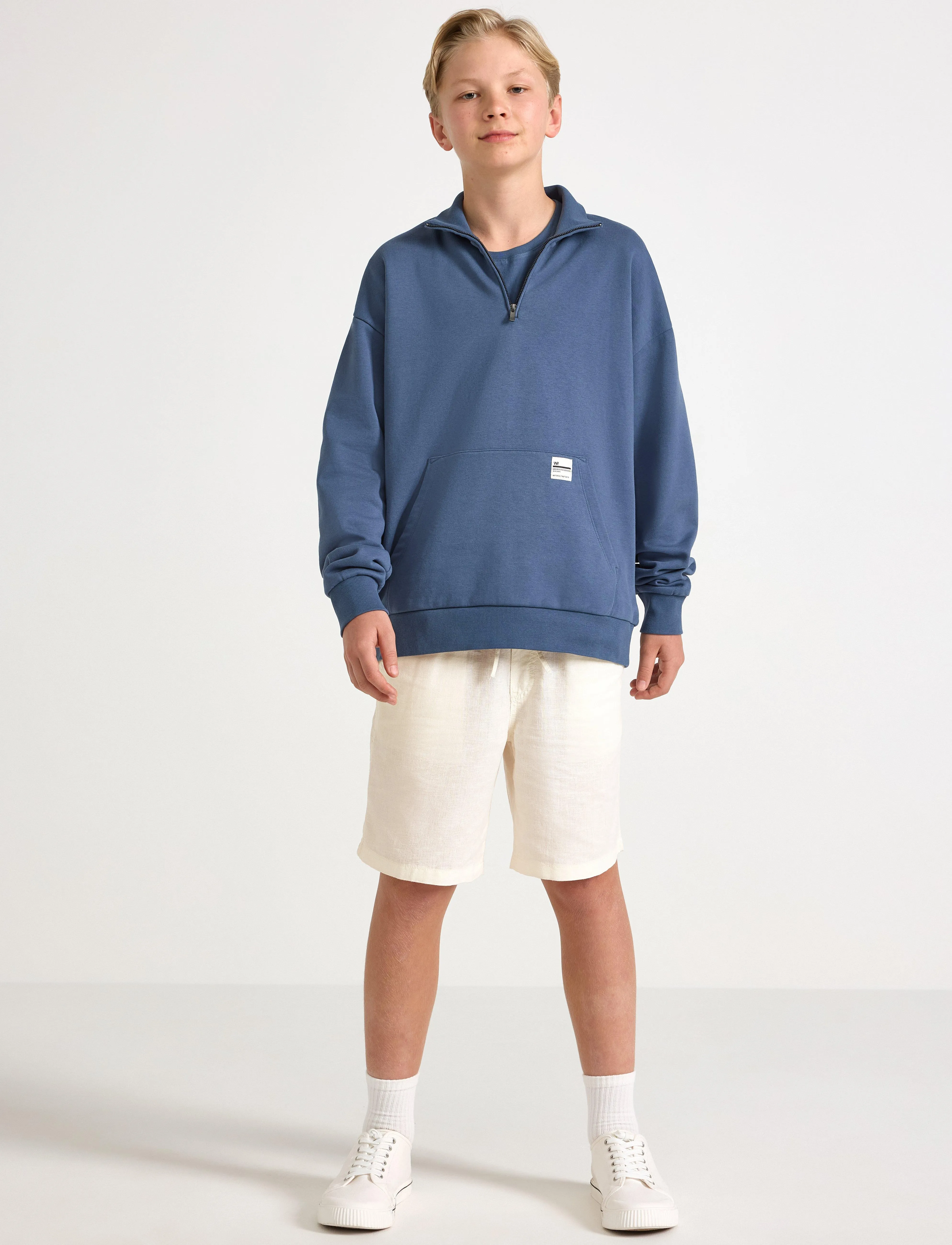 Lindex Shorts Linen Blend, 146, Cream, Underdele > Shorts, Børn