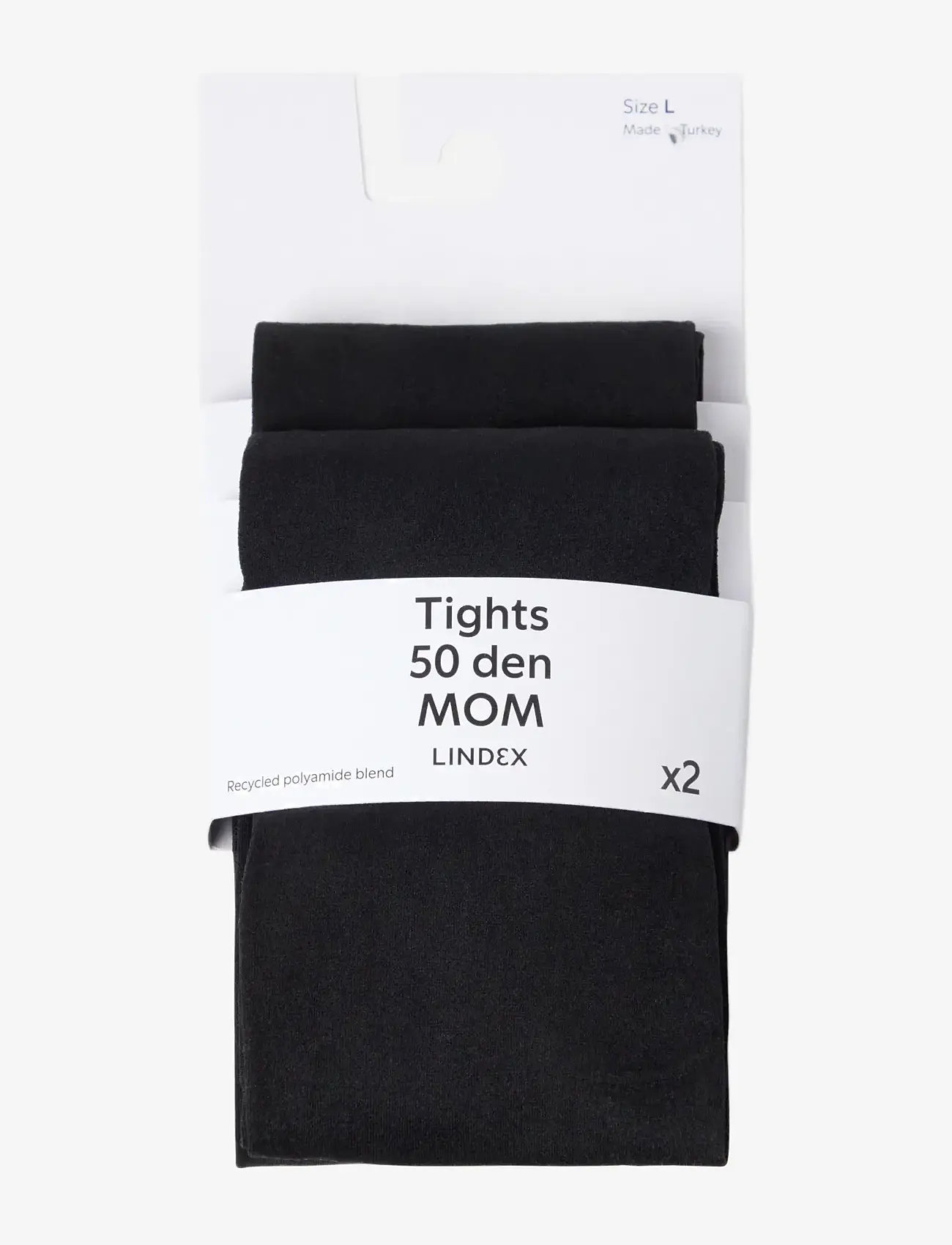 Lindex - 2-pack MOM tights 50 denier - hosen - black - 1