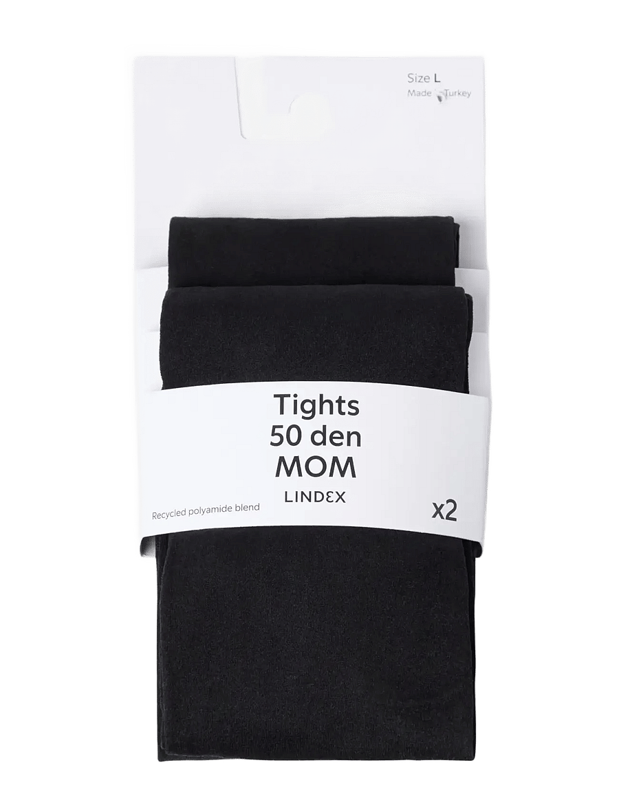 Lindex - 2-pack MOM tights 50 denier - doły - black - 1