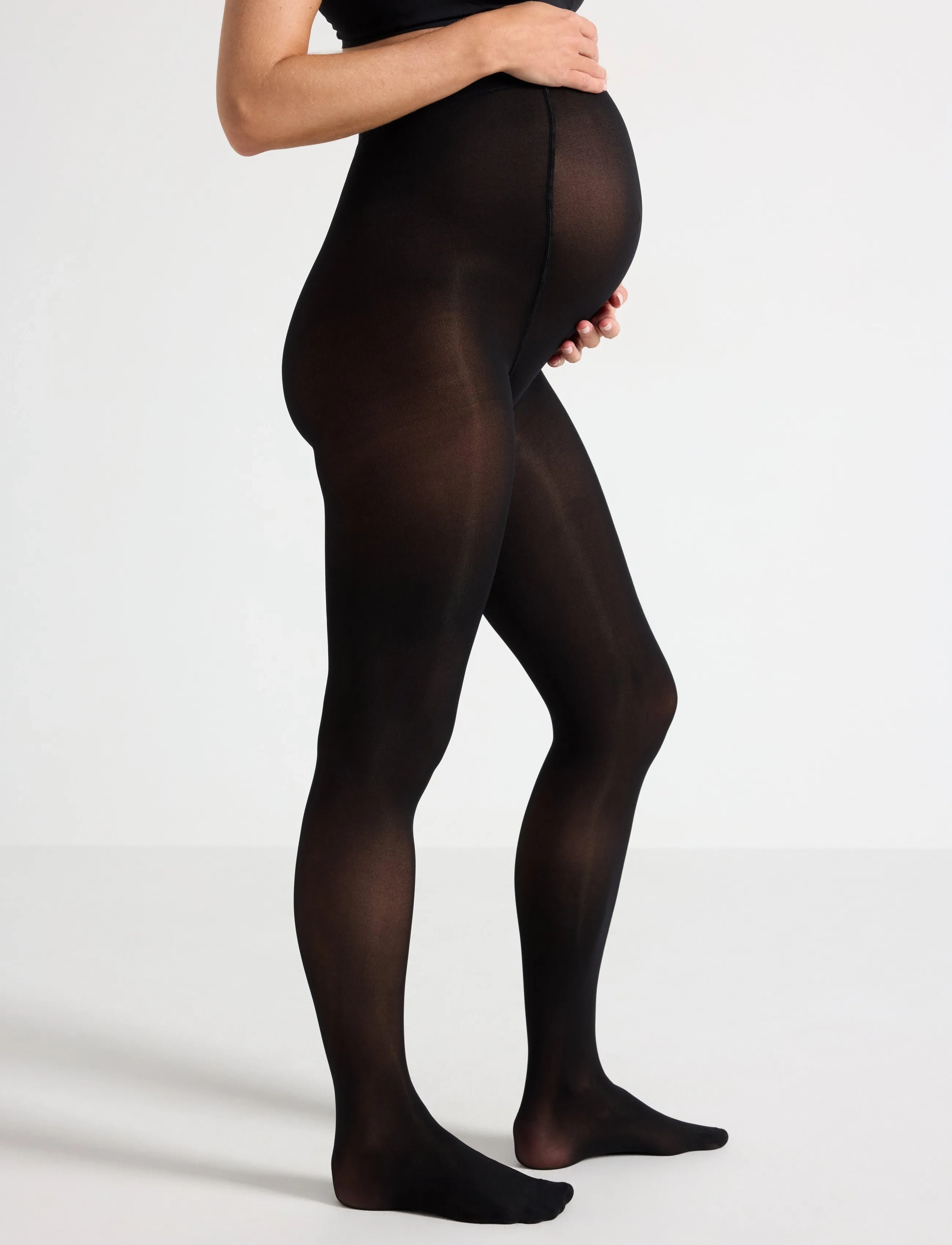 Lindex Tights 50 den 2-p MOM super st - nederdelar - black - Mammakläder - BLACK / black