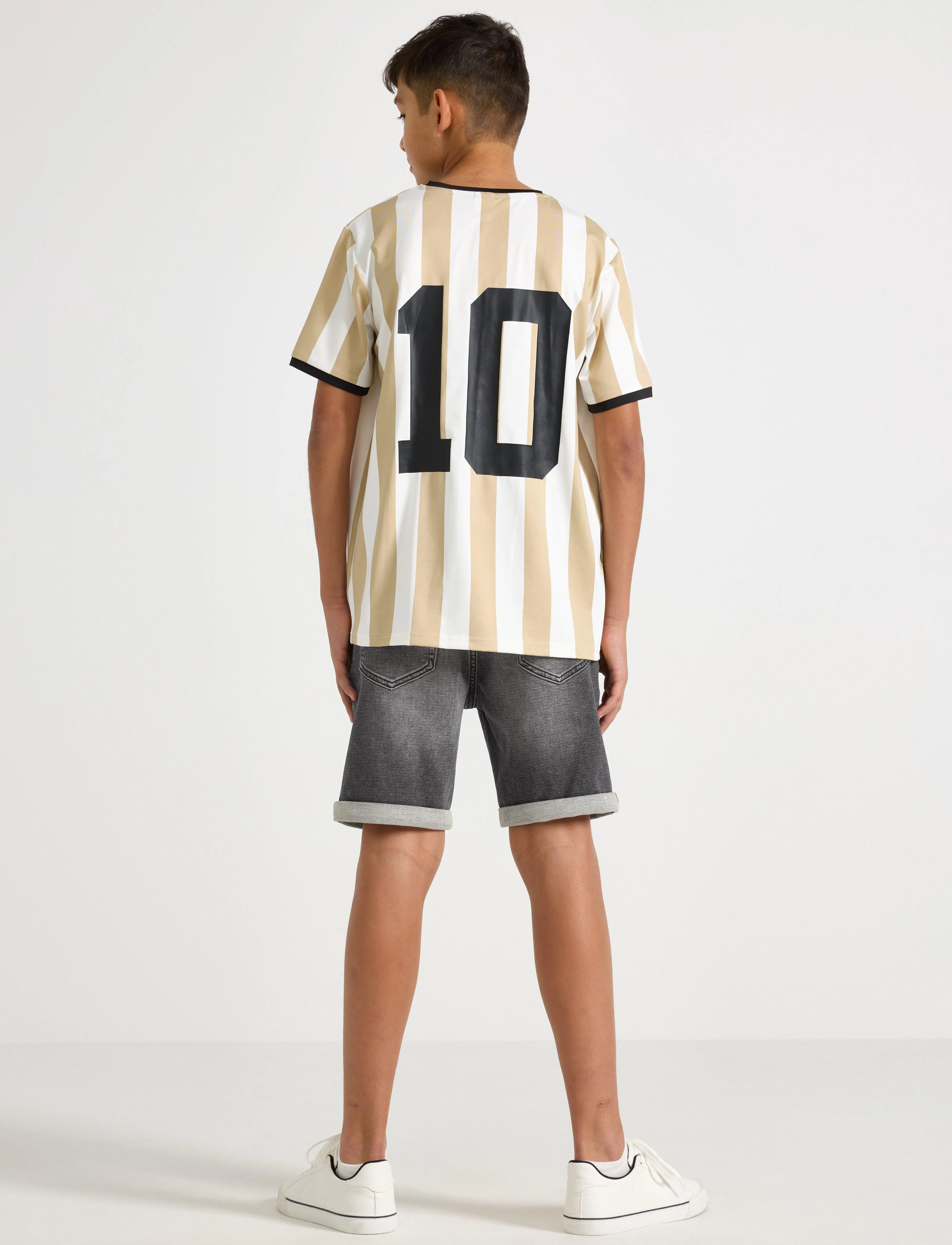 Lindex - Shorts denimjersey Staffan - denim shorts - black - 3