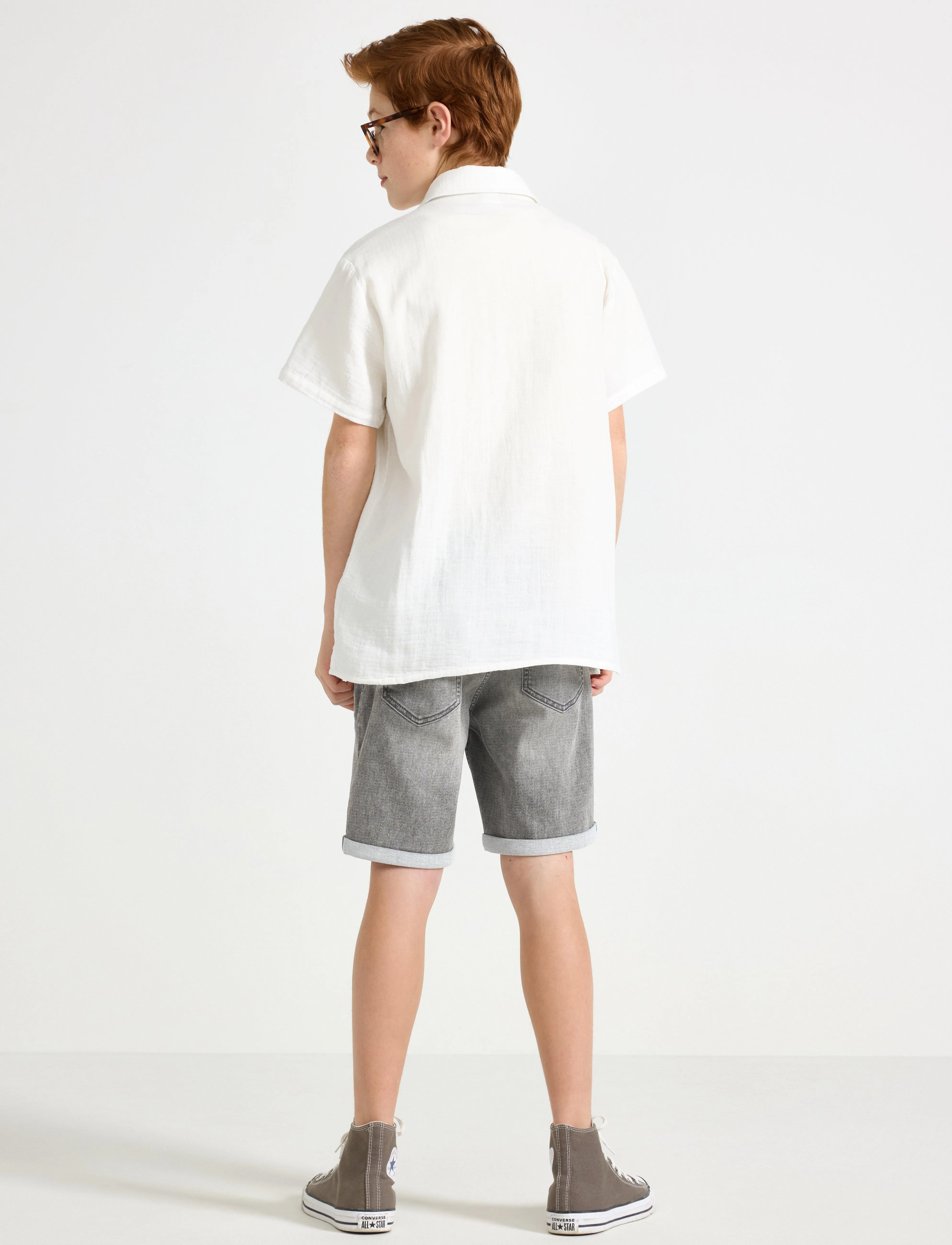 Lindex - Shorts denimjersey Staffan - denim shorts - grey - 3