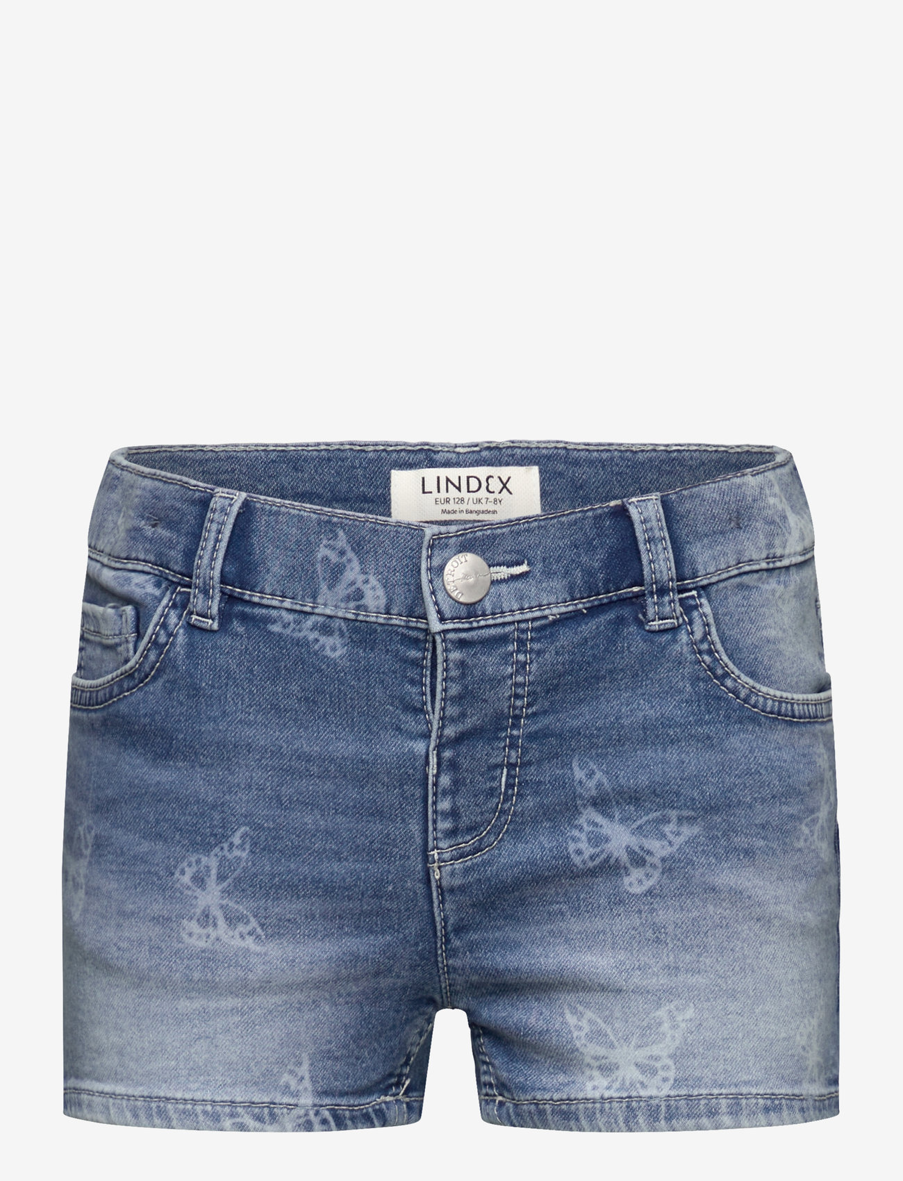 Lindex - Shorts denimjersey butterflies - denimshorts - denim blue - 1