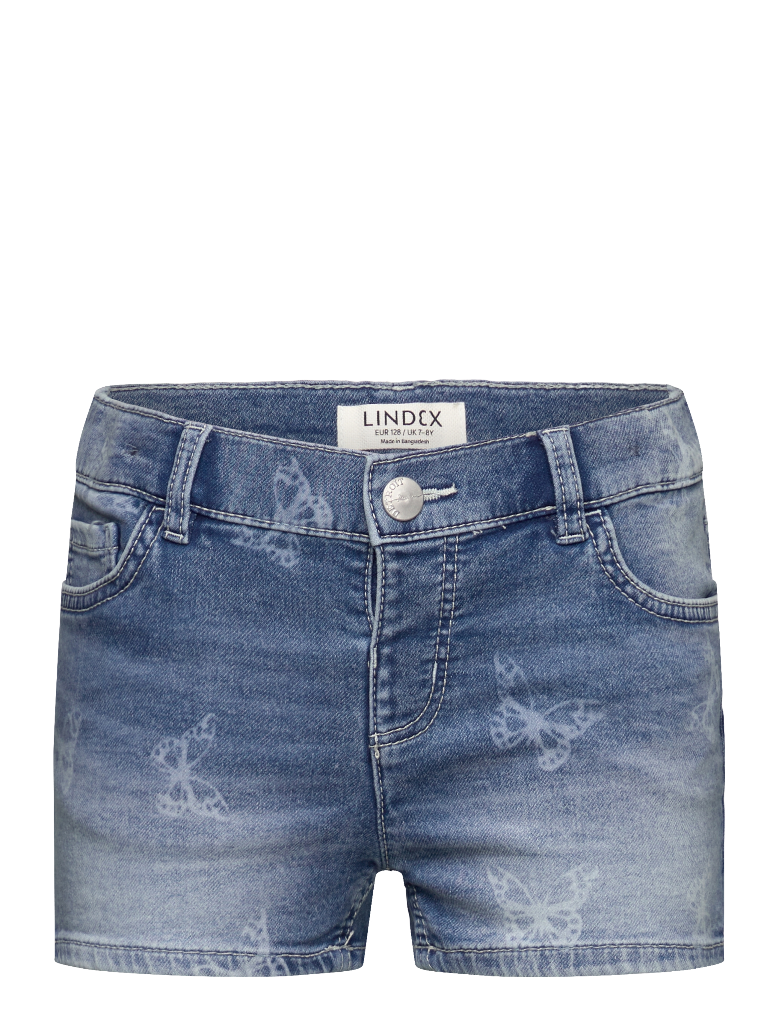 Lindex Shorts denimjersey butterflies - 4 for 3 - DENIM BLUE / blue
